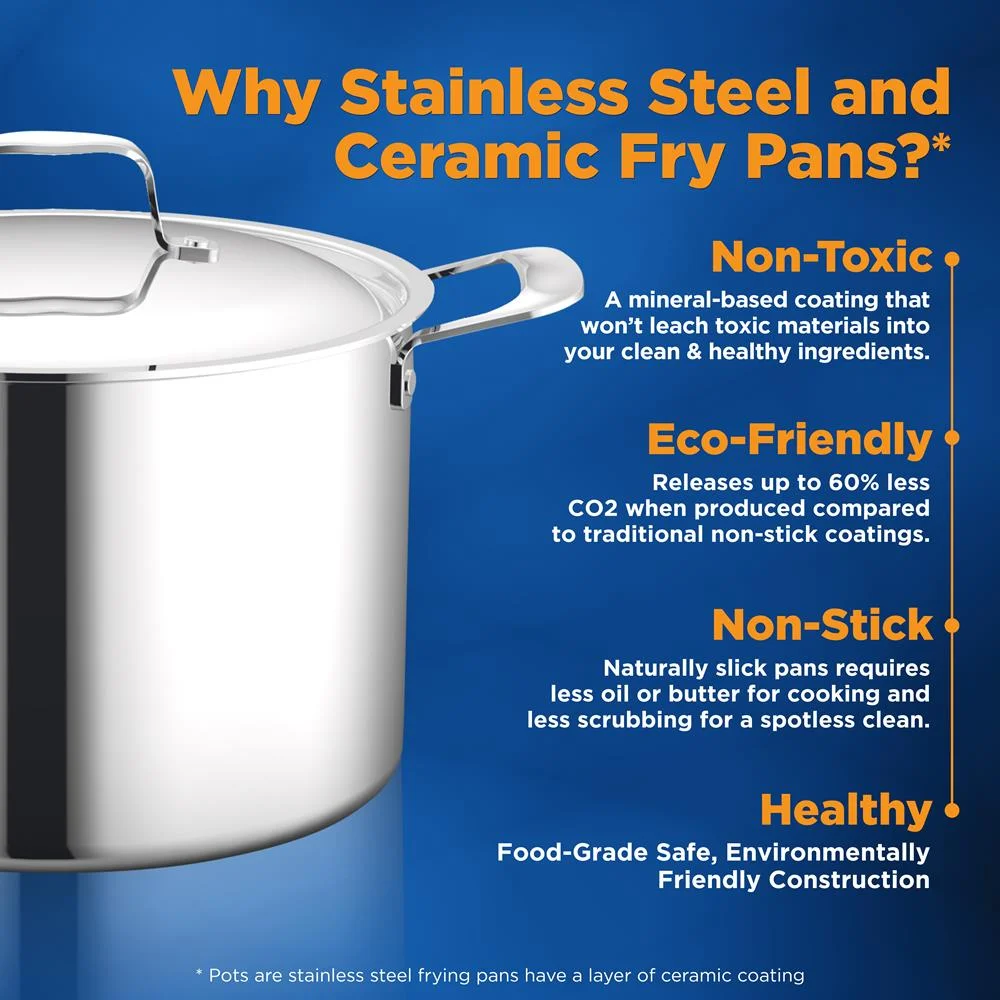 NutriChef Kitchen Kitchenware Pots & Pans Set-12-Piece Set Clad Kitchen Cookware W/ Steel Handles