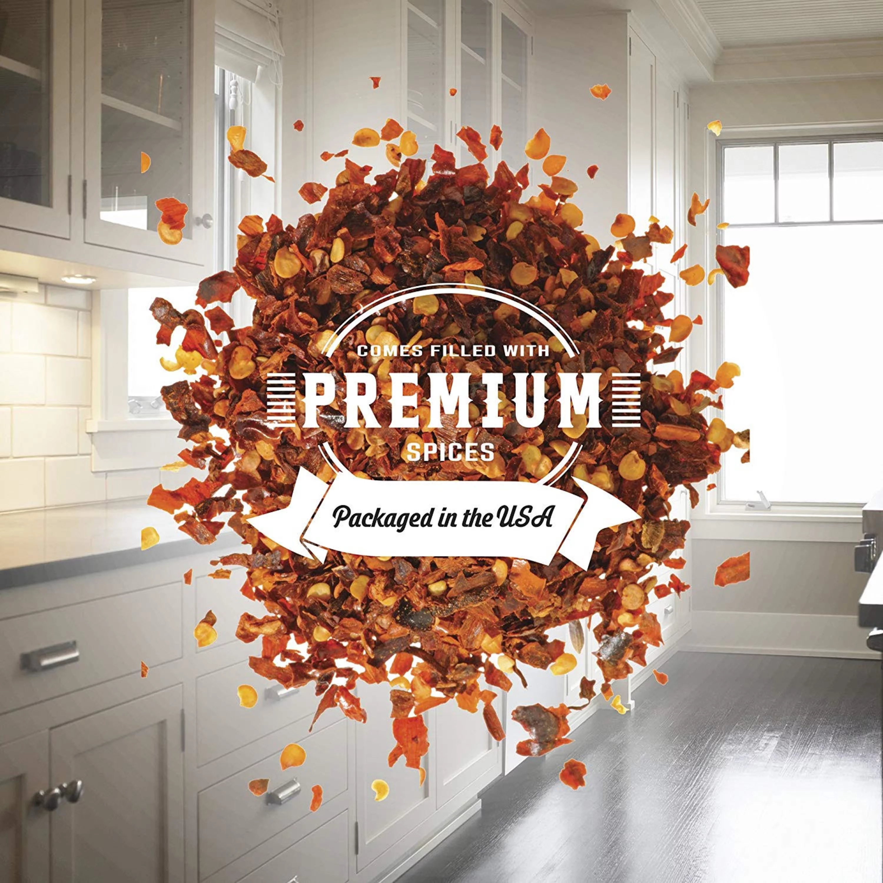 Kamenstein Filled 16 Jar Chrome Wire Revolving Spice Rack