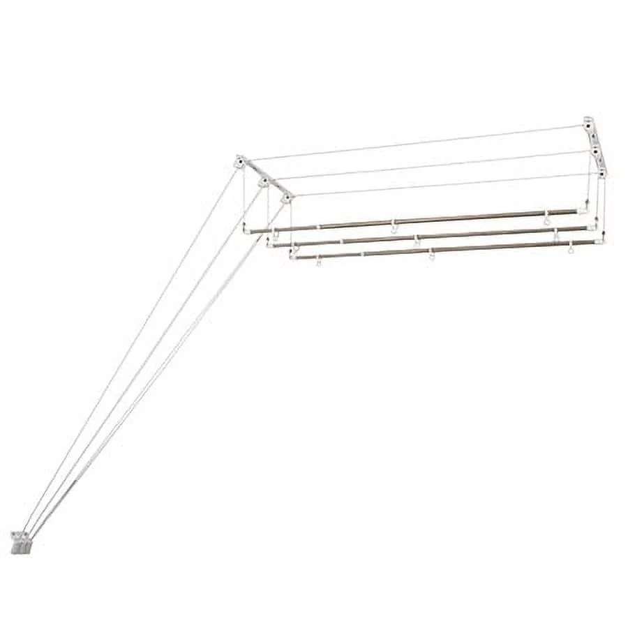 Greenway Laundry Lift 3-Bar Ceiling-Mounted Stainless Steel Clothes Dryer