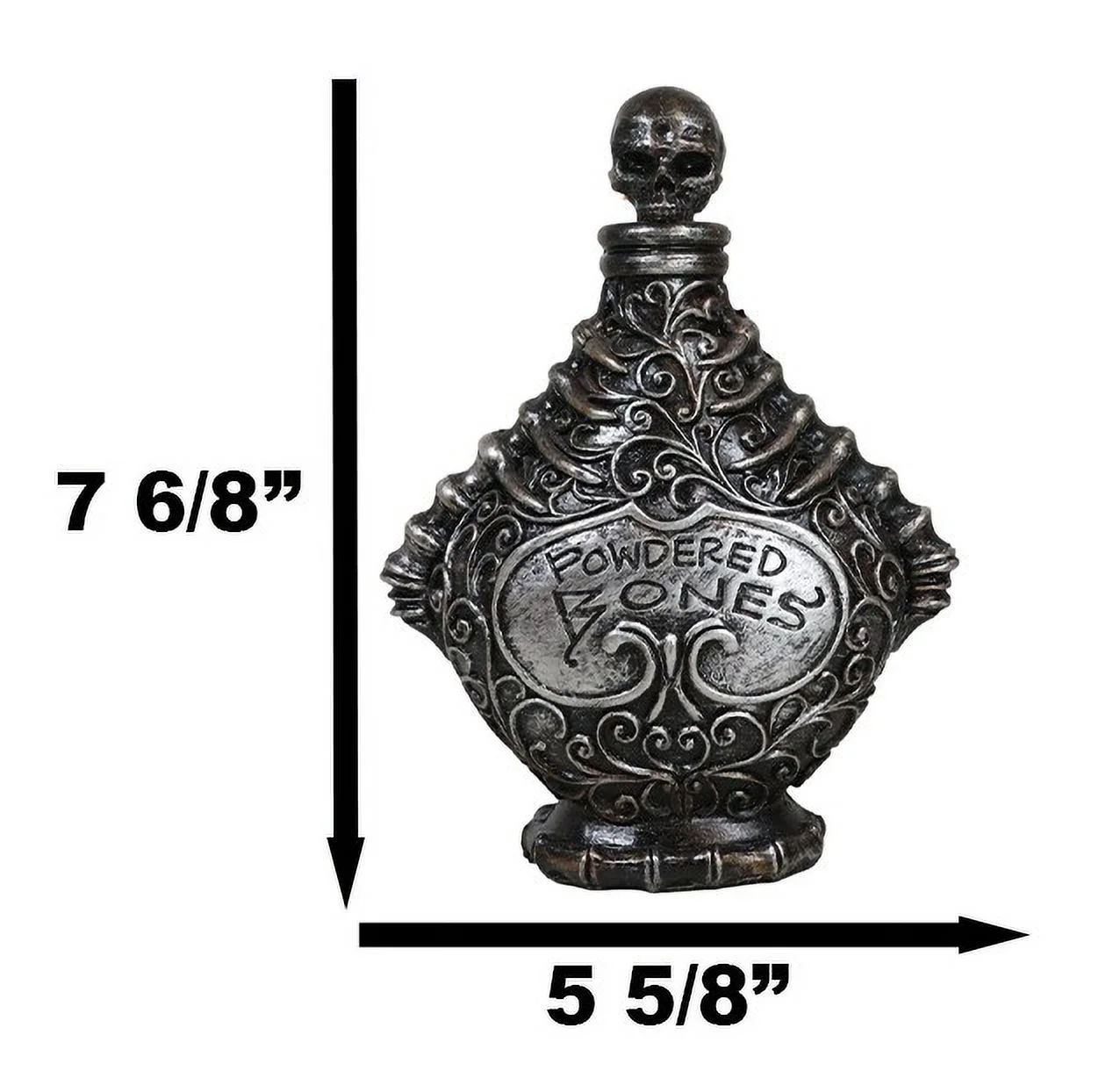 Witchcraft Mad Doctor Skeleton Spine Powdered Bones Skull Potion Bottle