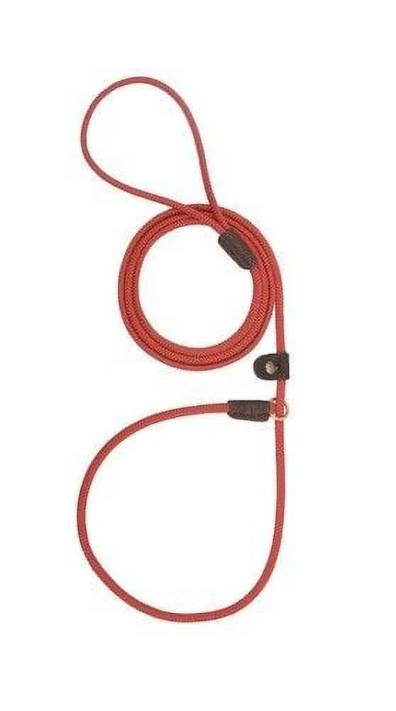 Slip Style Leads Show Dog Trainer Handling Leather Slide Rope Leash 1/2