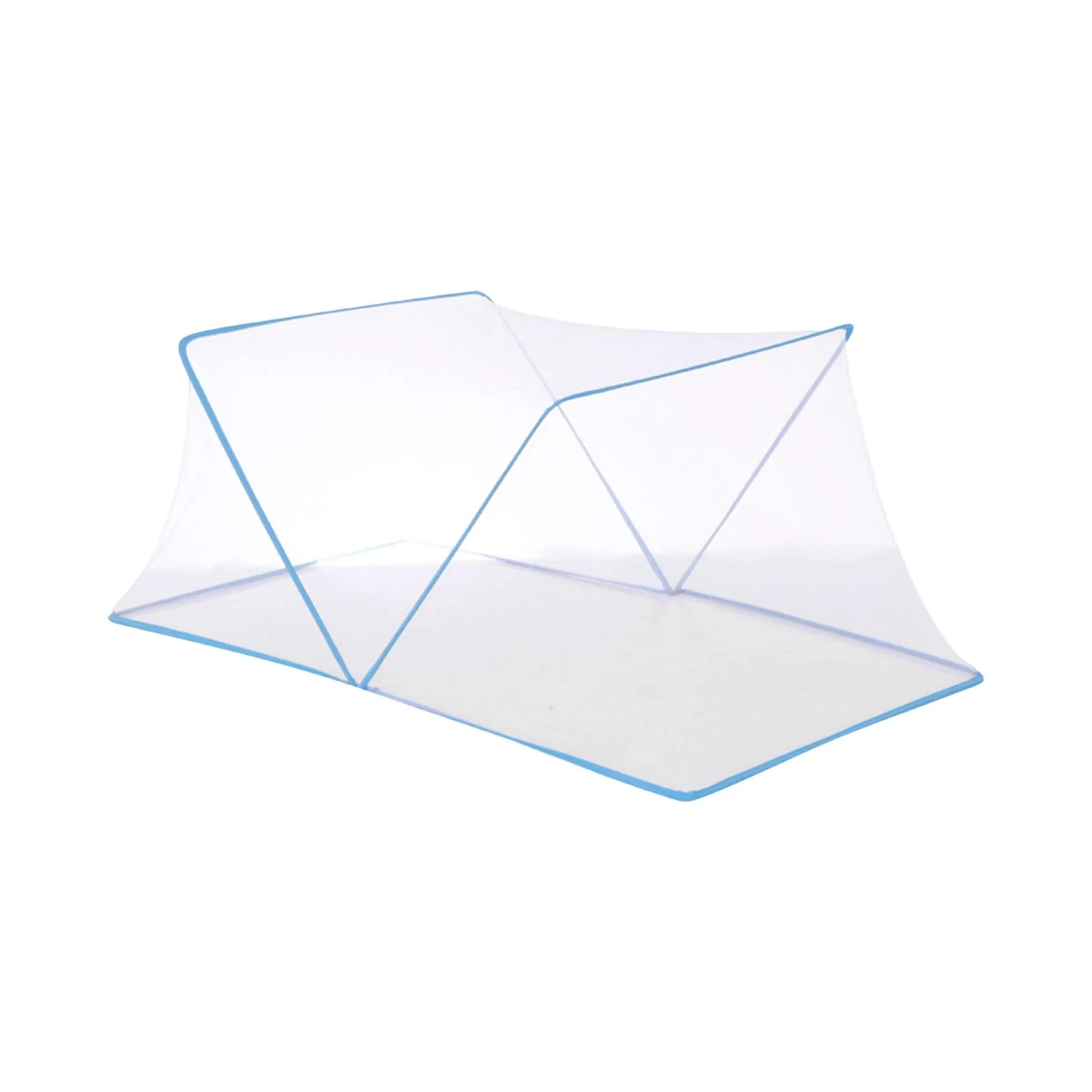 Bed Canopy, Adults Bed Curtain, Foldable Privacy Tents, Bed Tent Shelter for Living Room Bedroom Blue 190x160x80cm