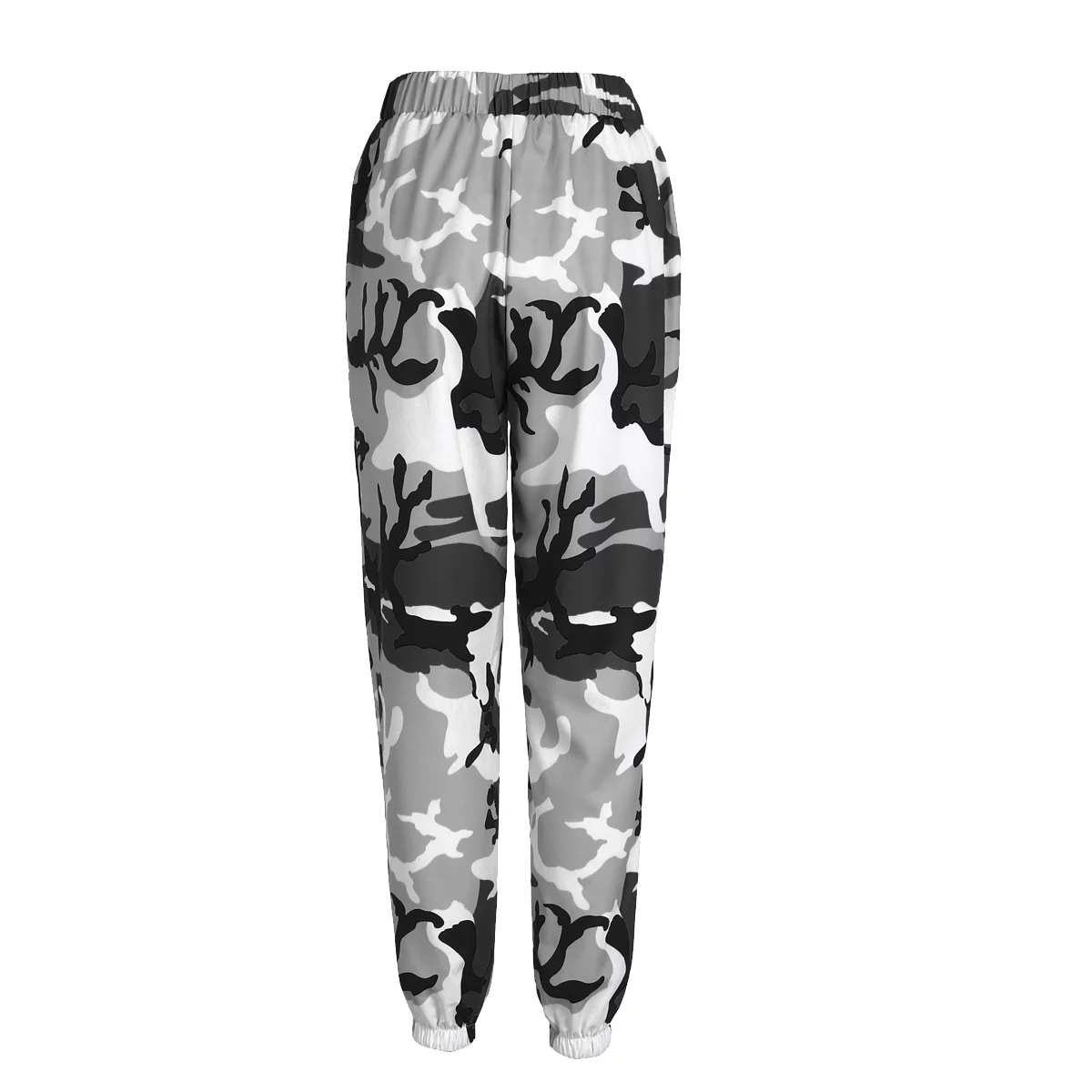 Pudcoco Women Camo Cargo Trousers Pants