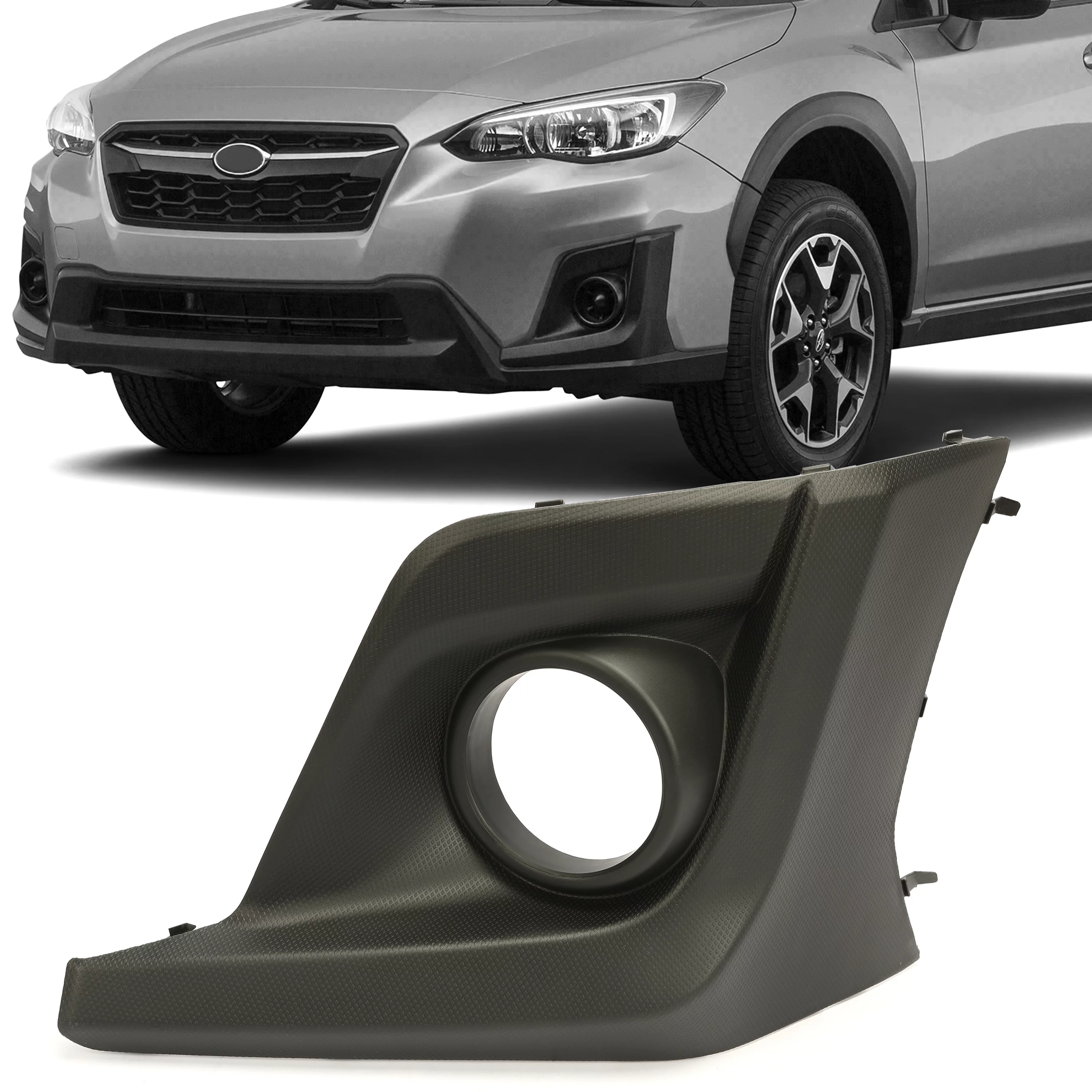 Kojem Driver Side Left Fog Light Bezel for 2018 2019 2020 Subaru Crosstrek Replacement for 57731FL092 57731FL071 SU1038114 Driving Lamp Trim Cover w/ Hole