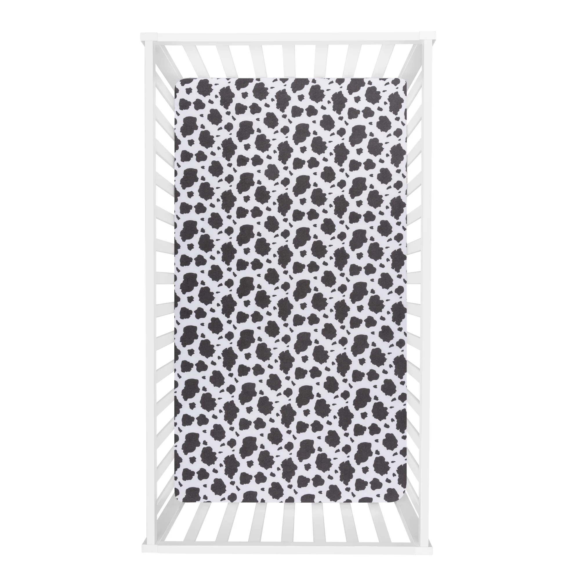 Sammy & Lou Unisex Purple Microfiber Fitted Sheets, Crib Bed, (2 Pieces ), Infant, Cow Character, 200 Thread Count