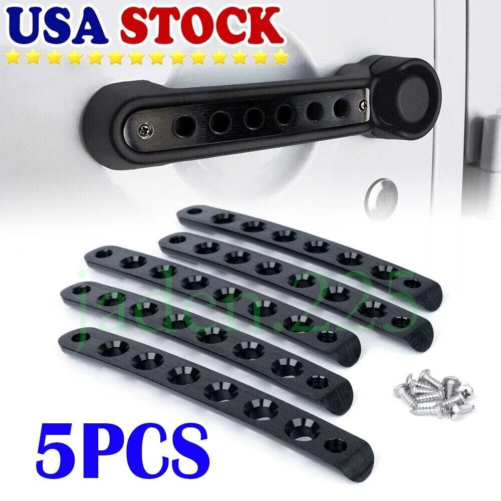 Door Grab Handle Inserts Cover Decoration Trim for 4-Door Jeep Wrangler JK 07-17