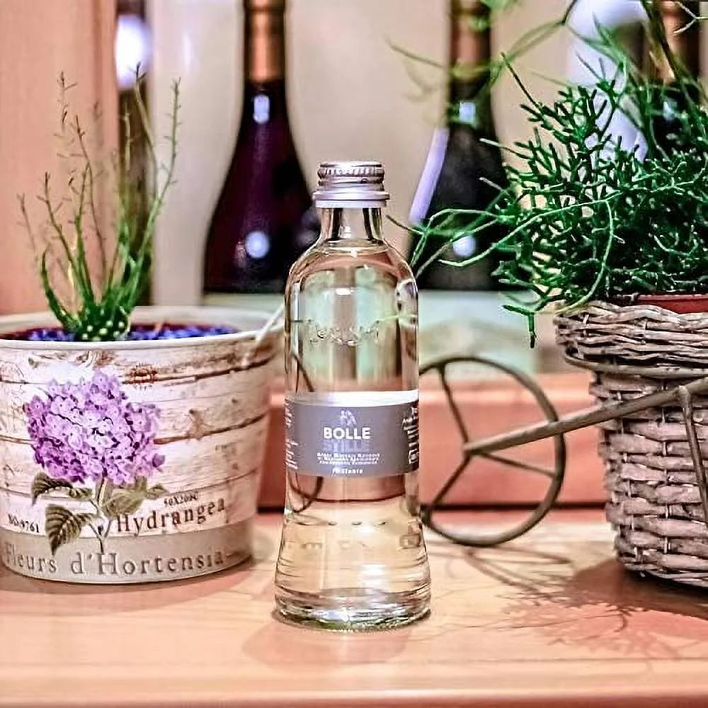 Alu Bolle (Sparkling) Natural Spring Mineral Water, 11 Fl Oz (10 Glass Bottles)