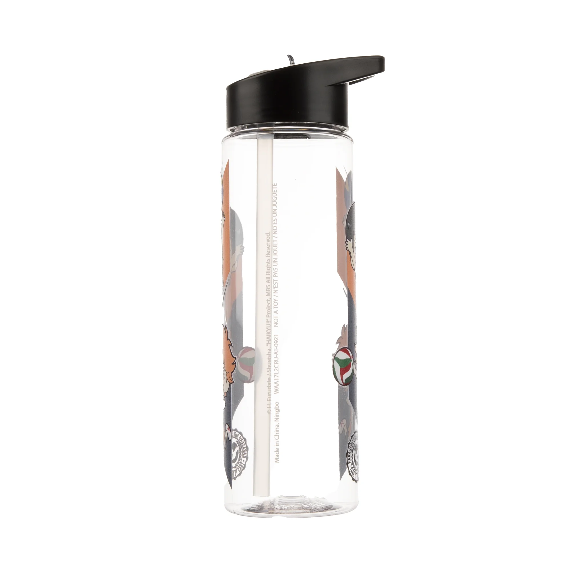 Haikyu Season 1 Chibi Group Pose 24 Oz Plastic Water Bottle