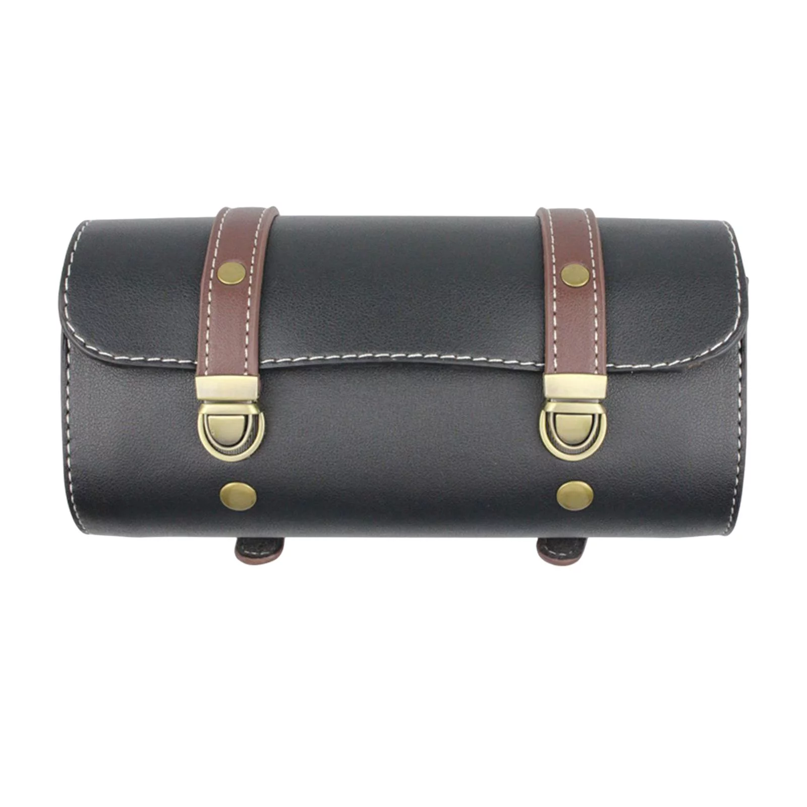 Motorcycle Fork Bag Buckle Closure Waterproof Storage Bag Fits for Bike Black