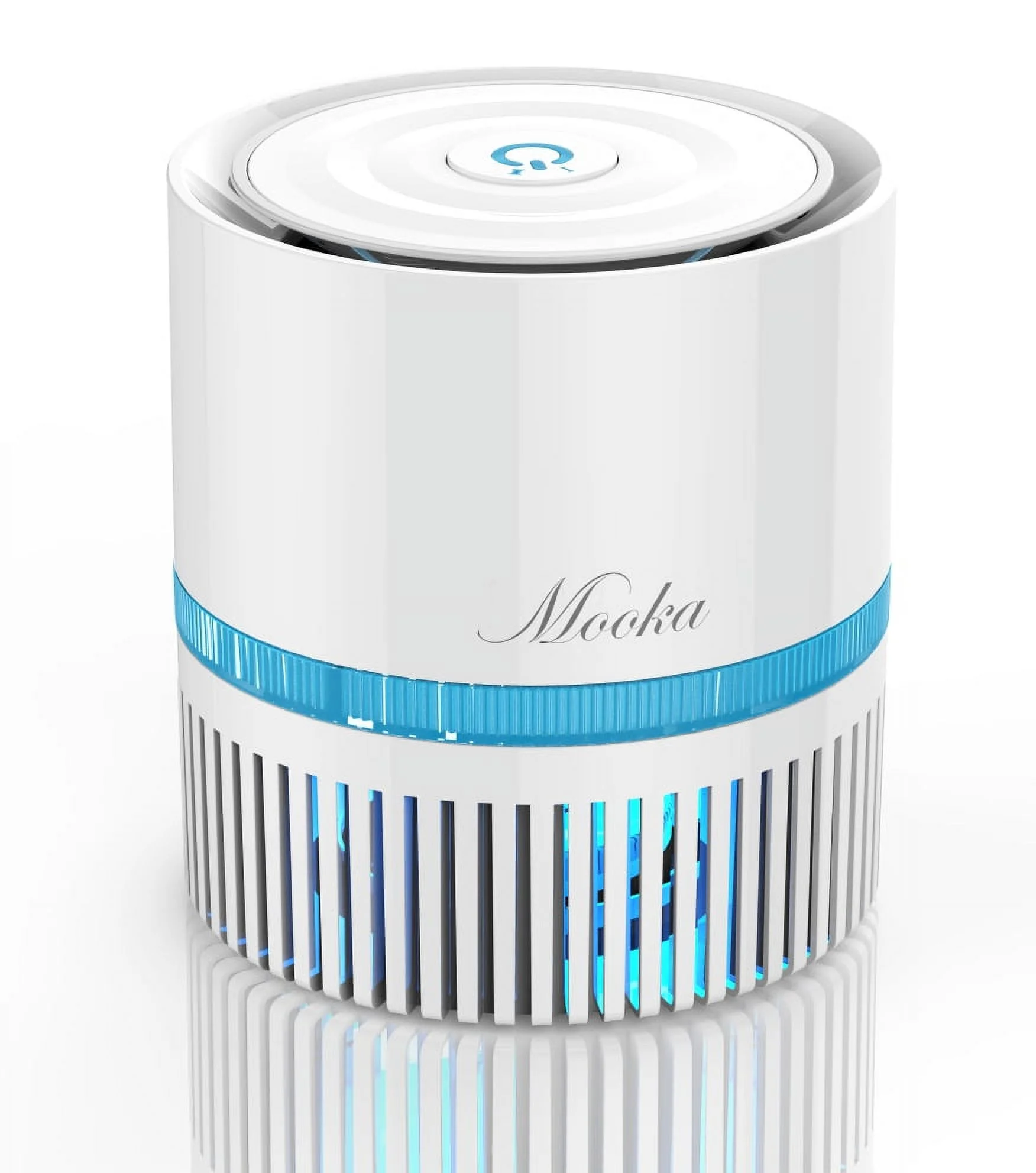 Mooka 3-in-1 True HEPA Air Purifier, Desktop Air Cleaner for Home, Bedroom, Smoke, Odor, and Dust