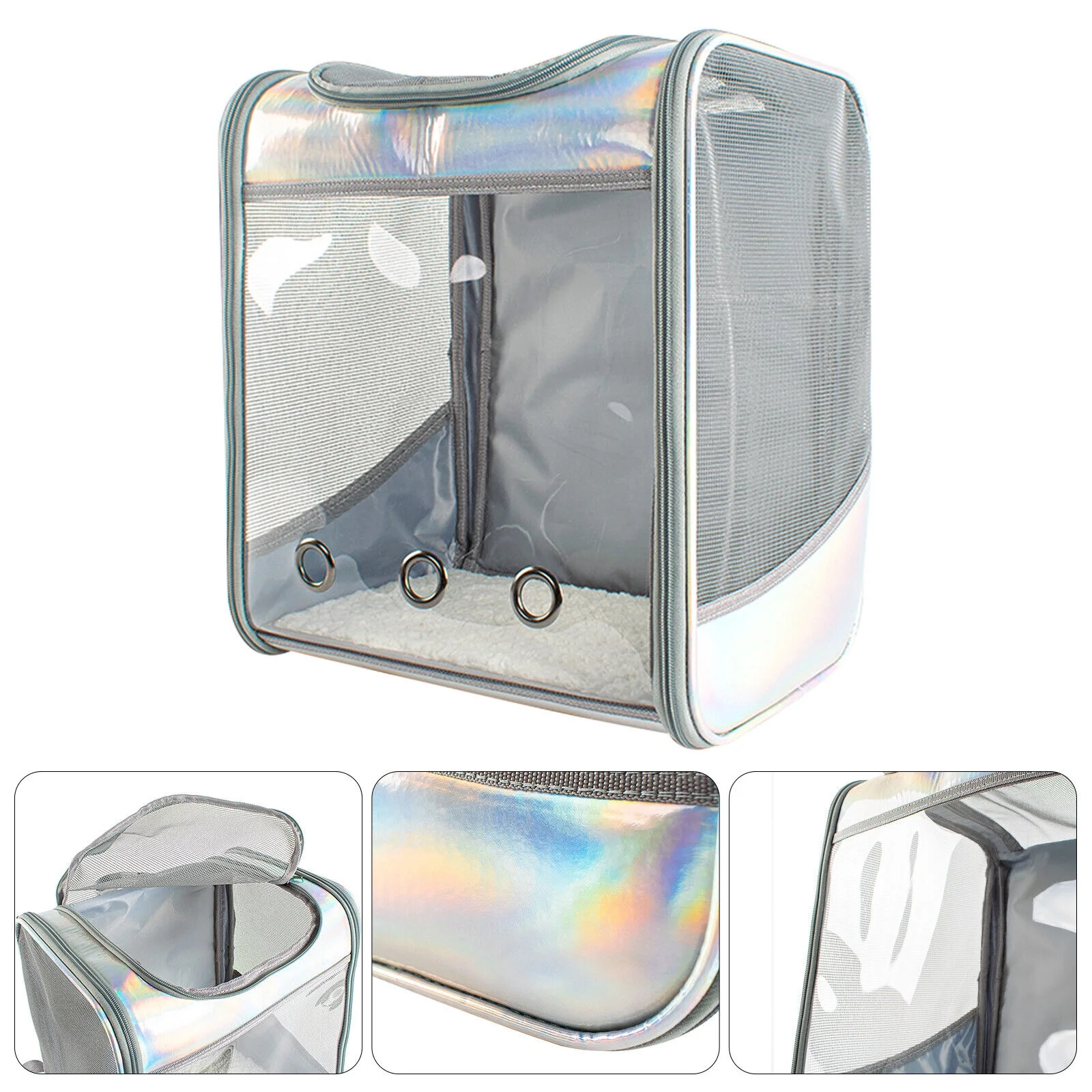 Portable Foldable Pet Backpack Carrier - Breathable Transparent Dog Cat Bag Carrier for Travel