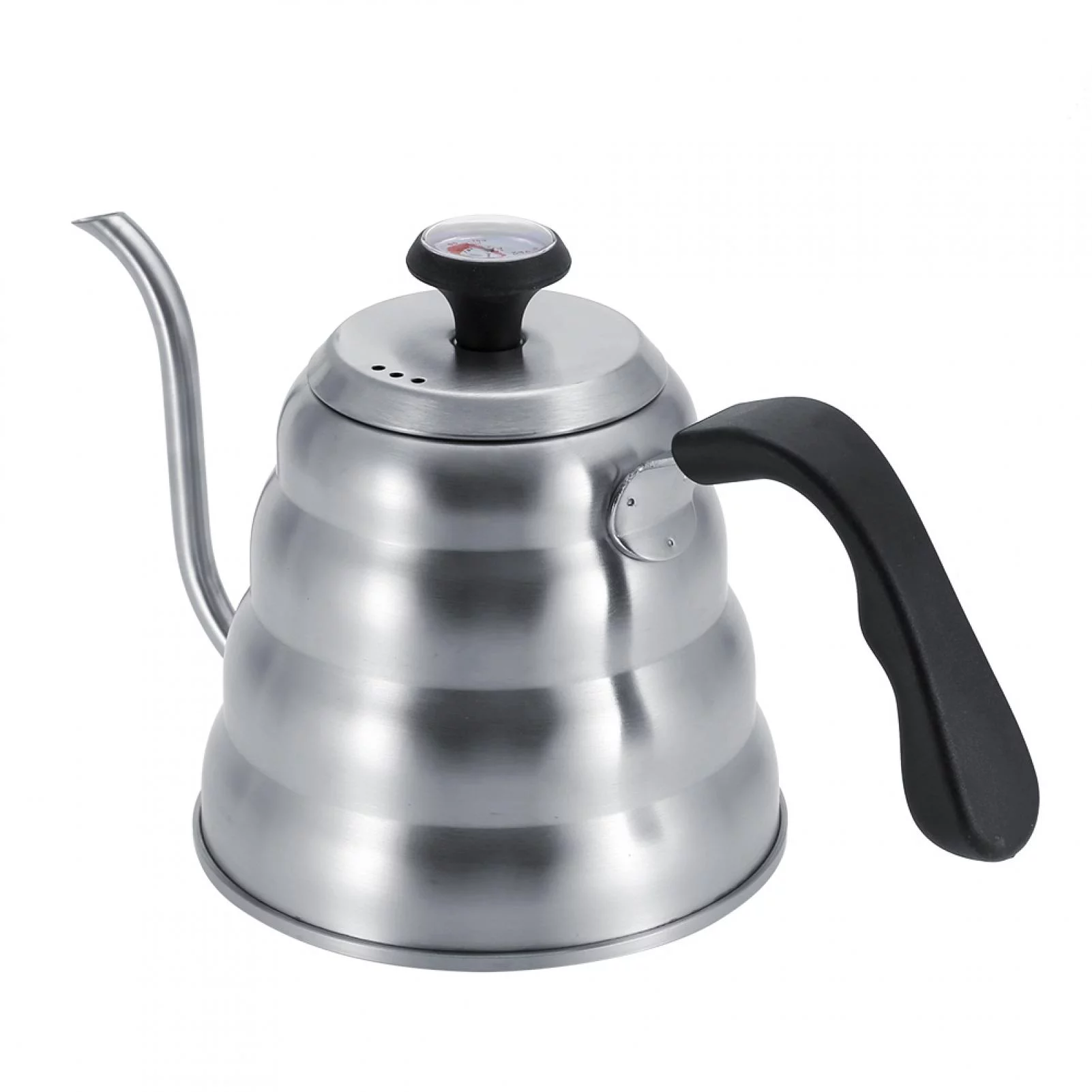 TKSE Stainless Steel Coffee Tea Pot Pouring Drip Kettle with Gooseneck and Built in Thermometer(1.2L)
