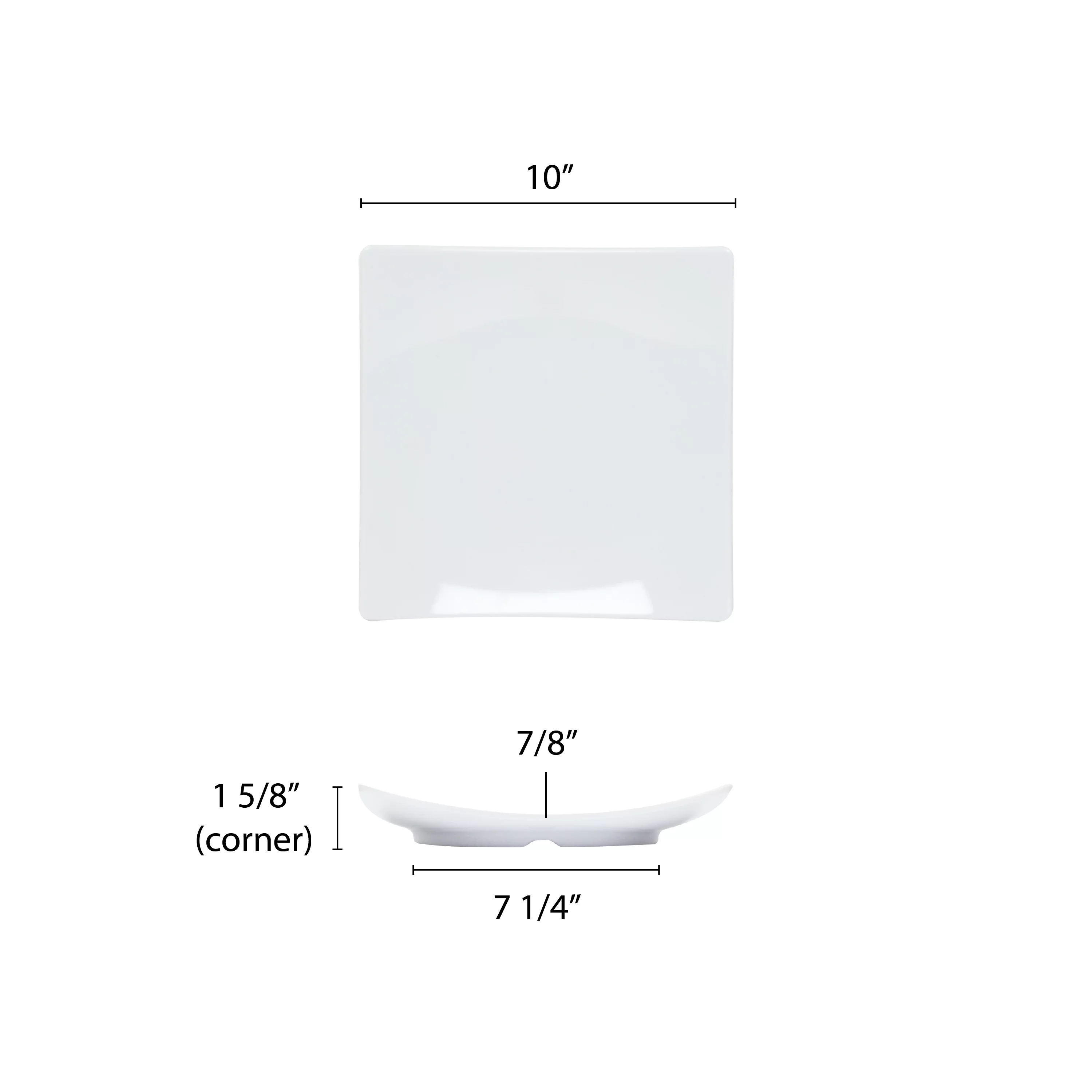 Excellante Classic White Extra Heavy Weight Melamine Dinnerware Collection 10