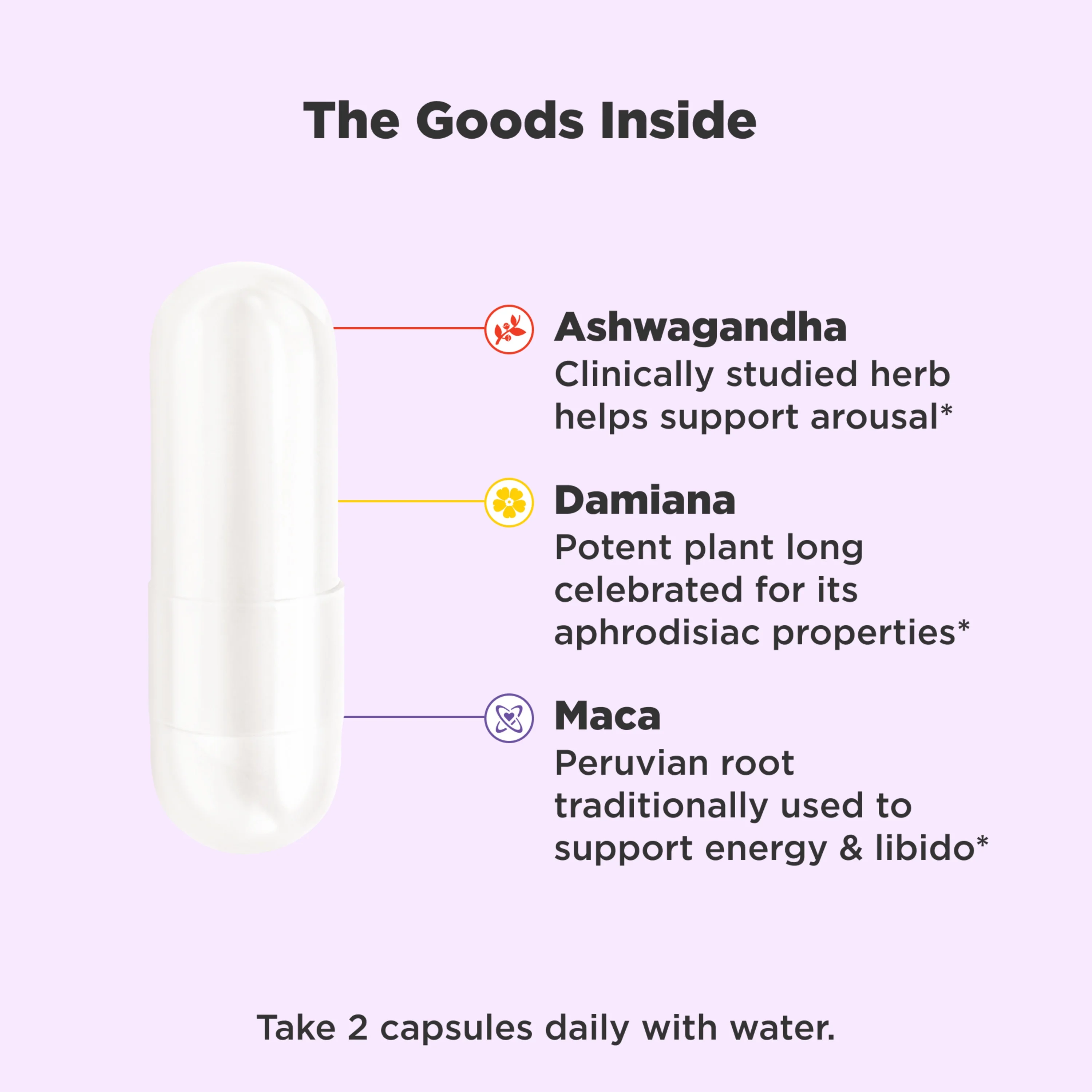 OLLY Lovin' Libido Capsule Supplement, Ashwaganda, Damiana, Maca, 40 Ct