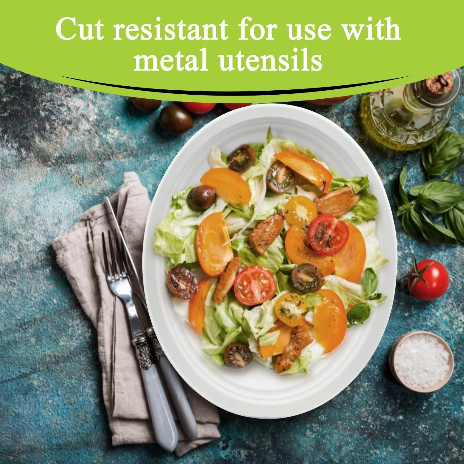 Three Leaf 12” X 10” Bagasse Oval Plate, 50 CT. Heavy-Duty- Super Strong- White- Eco-Friendly