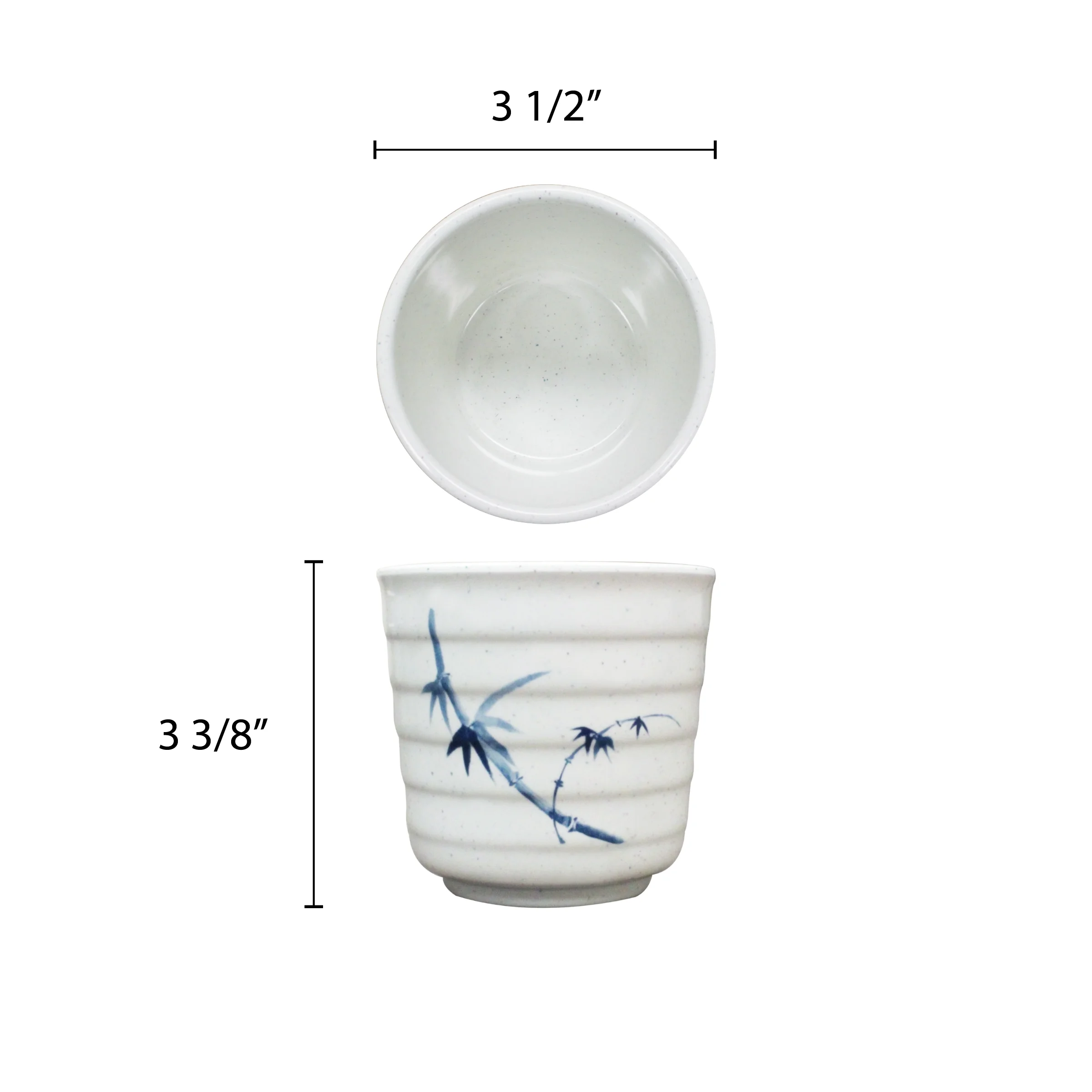 Excellante Blue bamboo melamine dinnerware collection 11 oz, 3 1/2