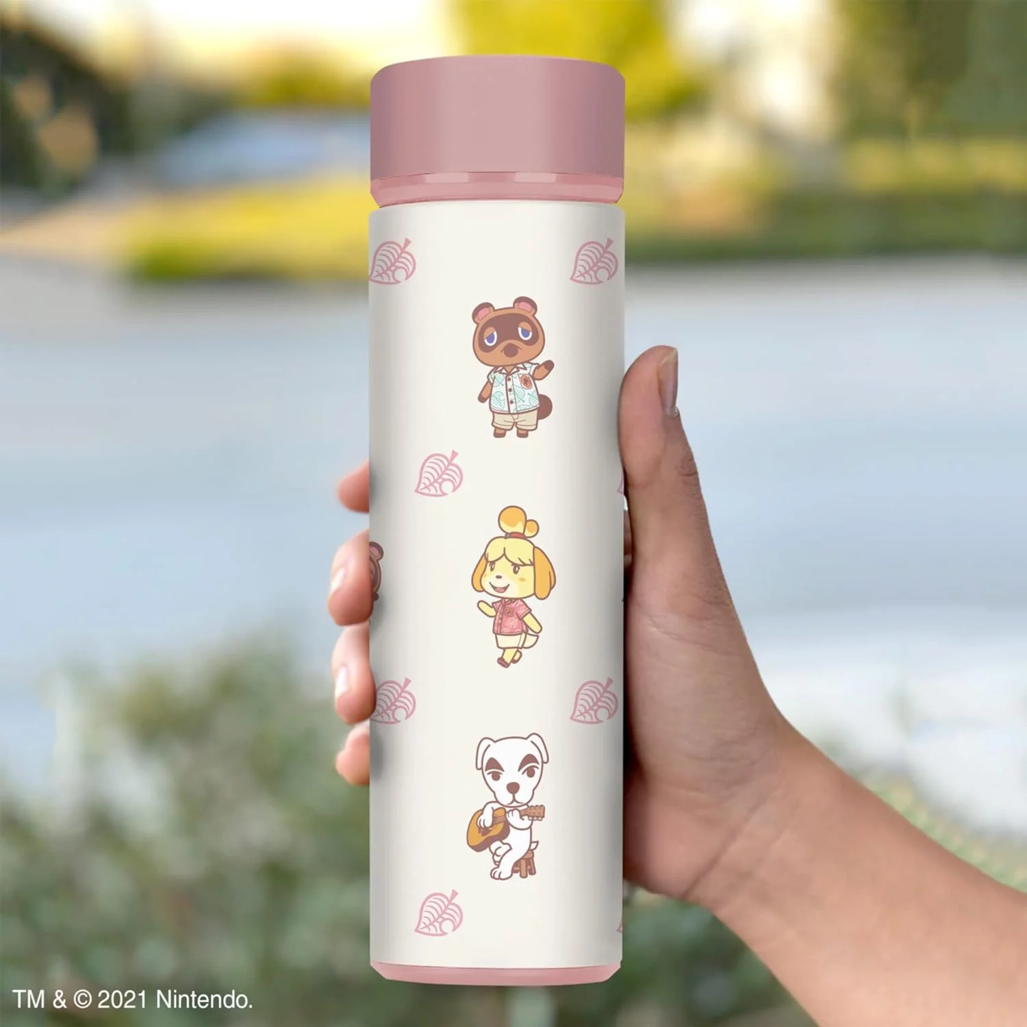 Animal Crossing 17Oz, Insulated, Stainless Steel, Leak Proof, Water Bottle (Island Idols)