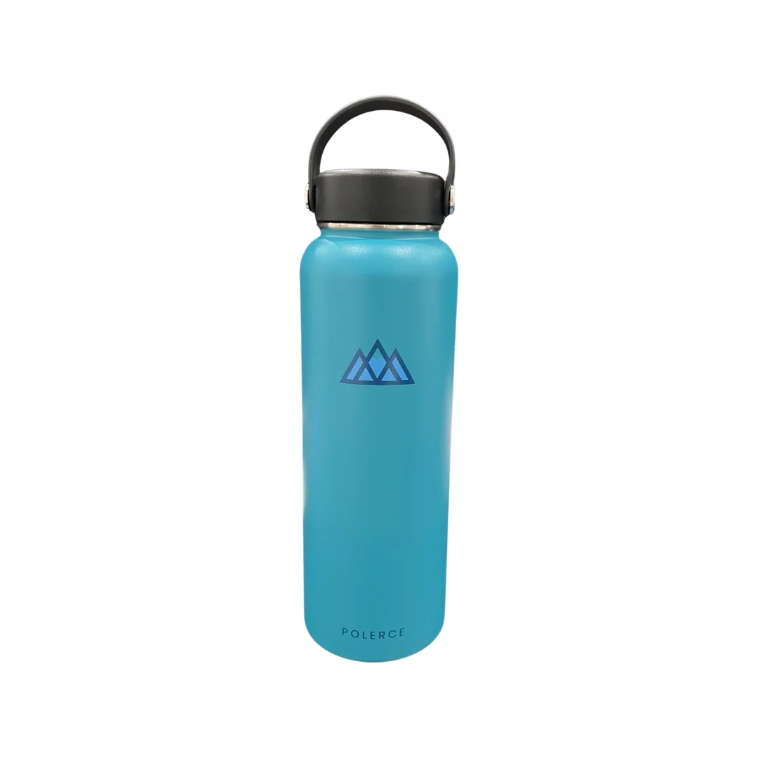 Vacuum Insulated Bottle - Stainless Steel Thermally Insulated Flask with Flex Cap - 40 fl oz - Blue - by Polerce