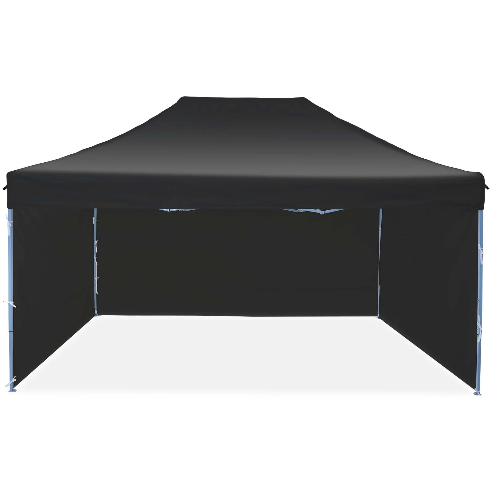 Texinpress 10x15ft Ez Pop up Commercial Canopy party Tent with Sidewalls, Black