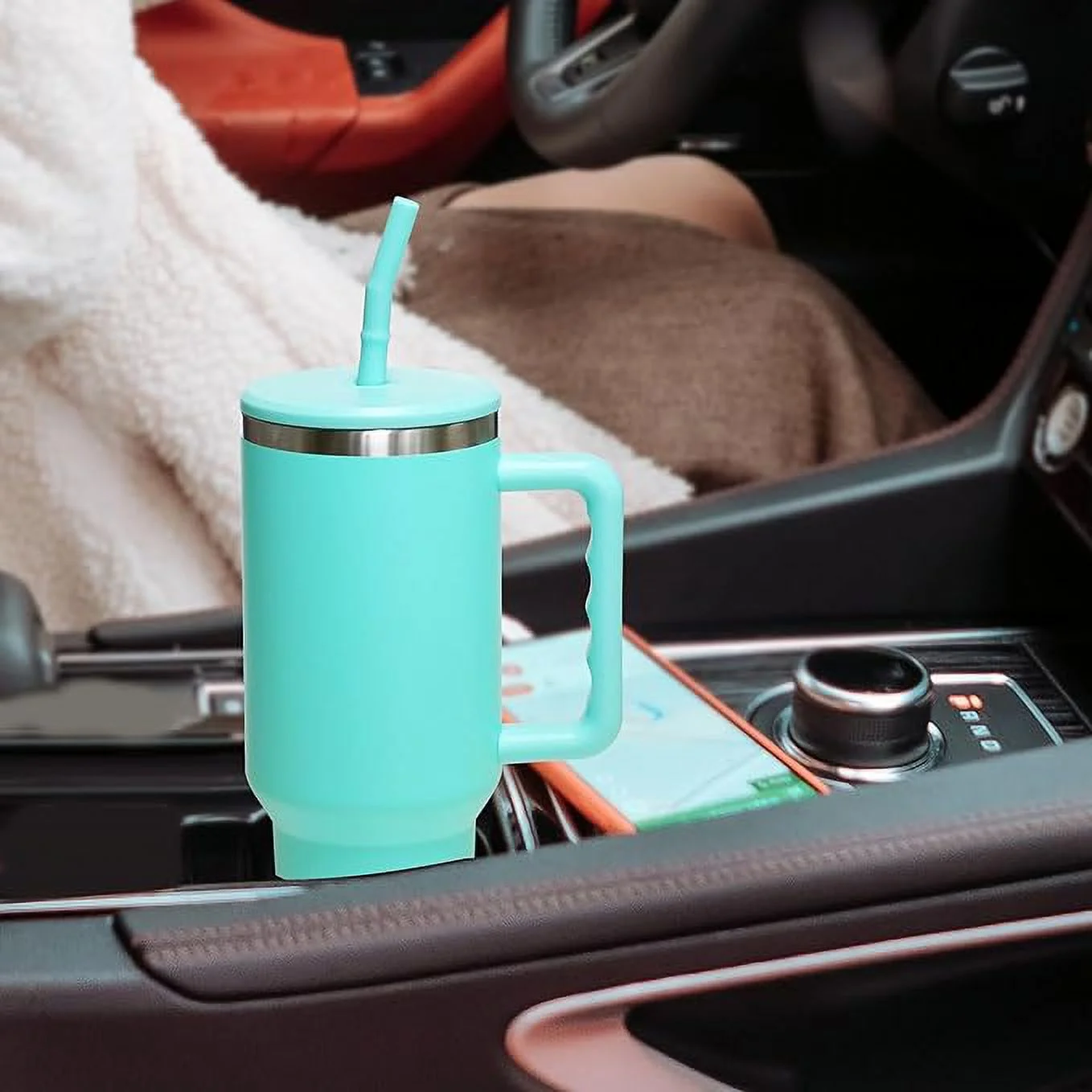 Experience Hydration Excellence with Nicewu 40 OZ Tumbler - Insulated Stainless Steel Travel Cup with Handle and Straw for Water, Iced Tea, or Coffee