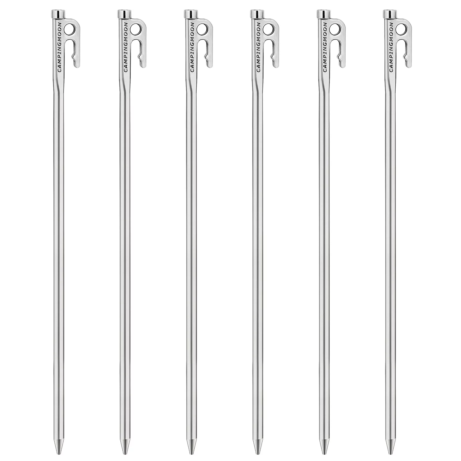 6588 Heavy Duty Steel Tent Stakes Pegs with Hook and Hole Design for Backpacking Camping Tent Canopy