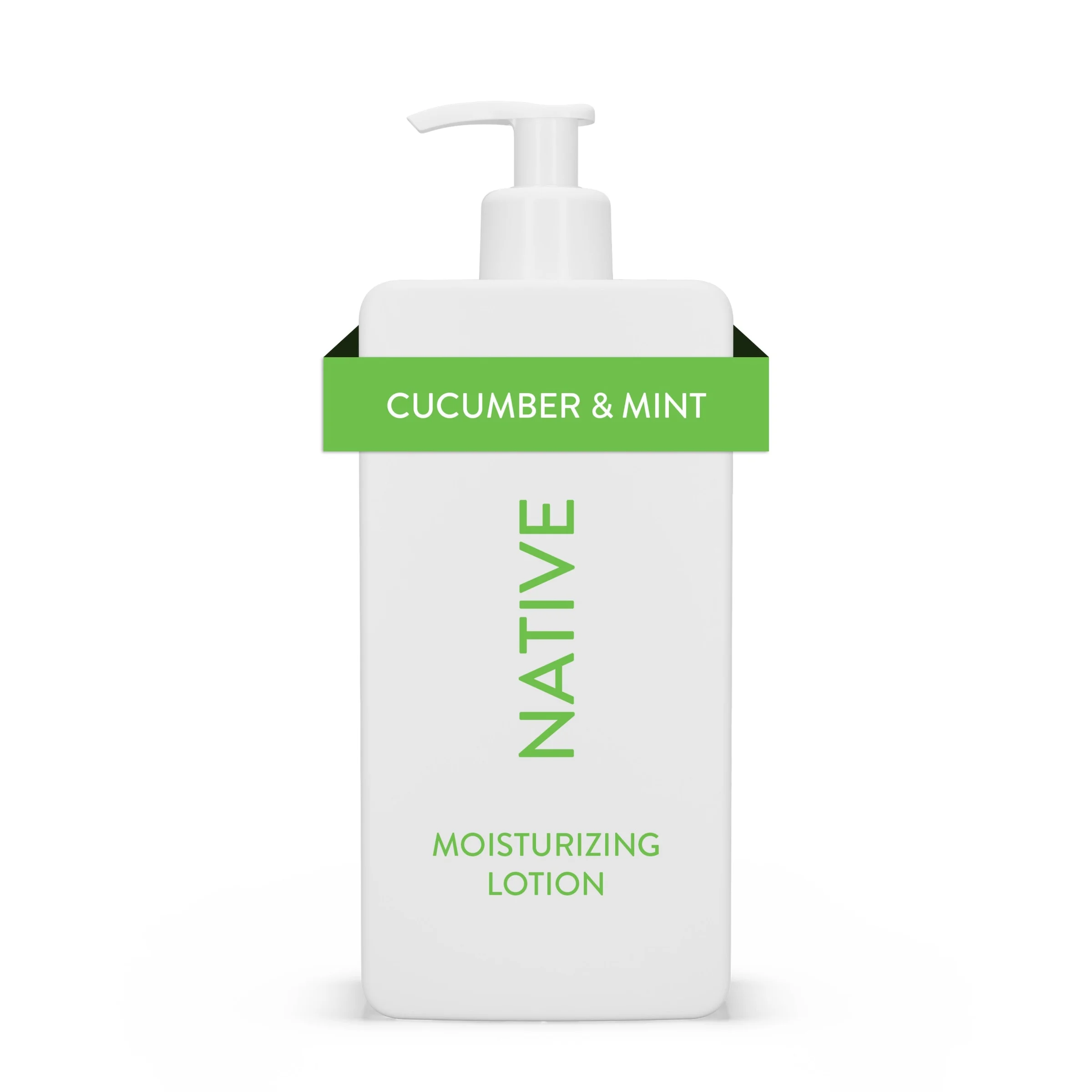 Native Moisturizing Hand & Body Lotion, Cucumber & Mint, Paraben Free, Silicone Free, for Women and Men, 16.5 fl oz