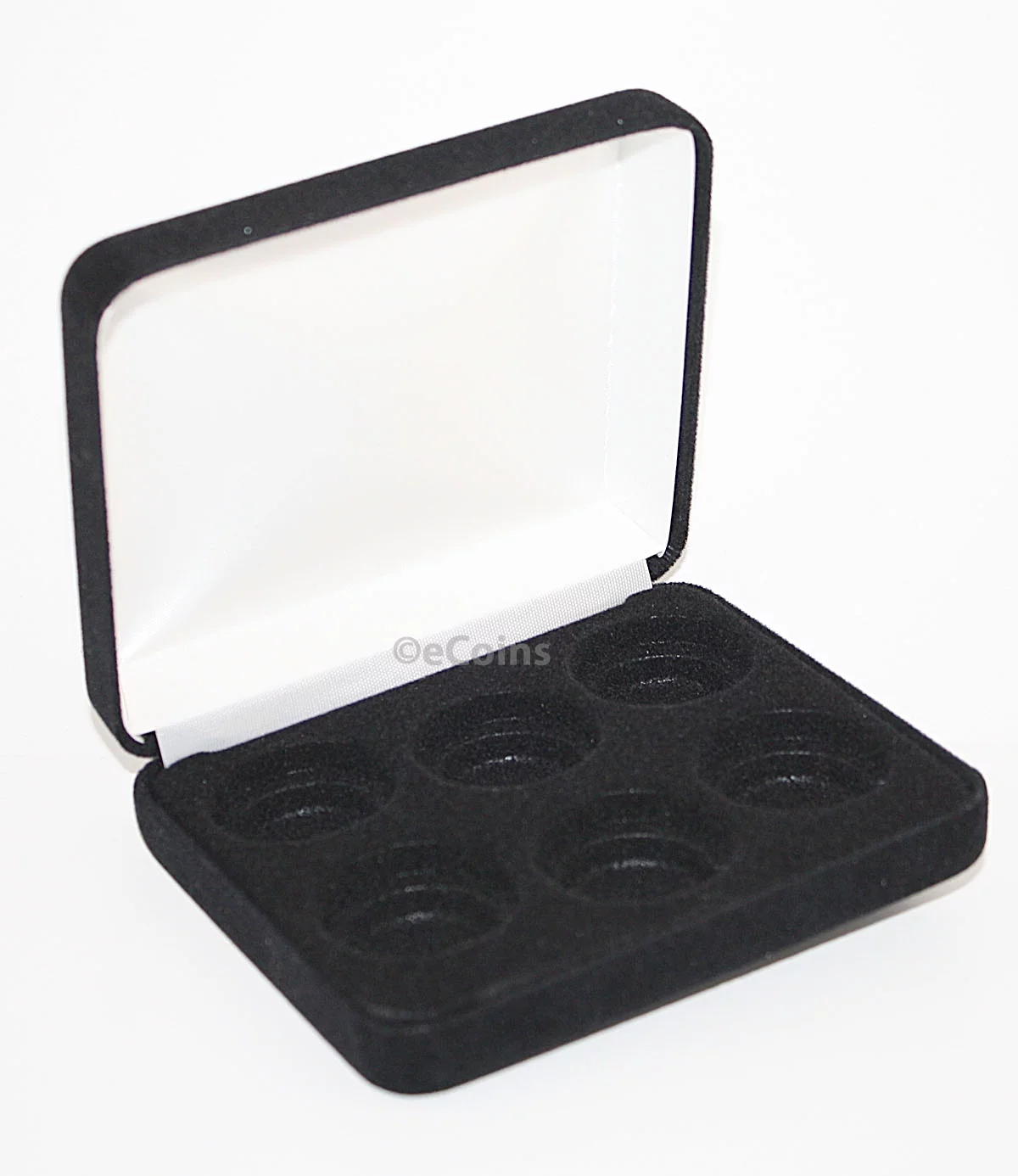 Lot of 20 Black Felt COIN GIFT METAL BOX holds 6-Quarters or Presidential $1