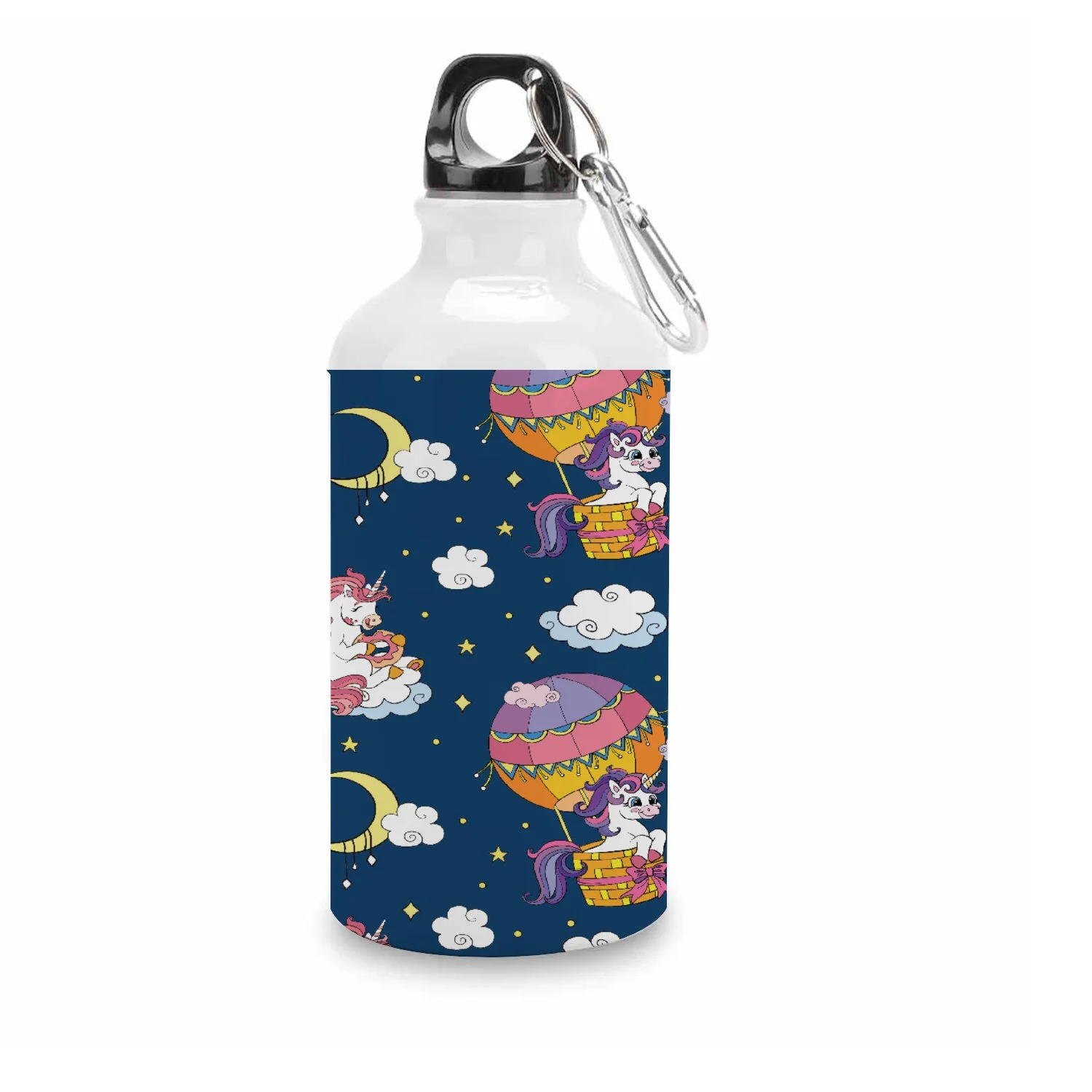 GZHJMY Sports Water Bottles, Cute Cartoon Unicorn Balloon Large Capacity Aluminium Portable Leakproof Lightweight Drink Bottles for Fitness and Outdoor Enthusiasts