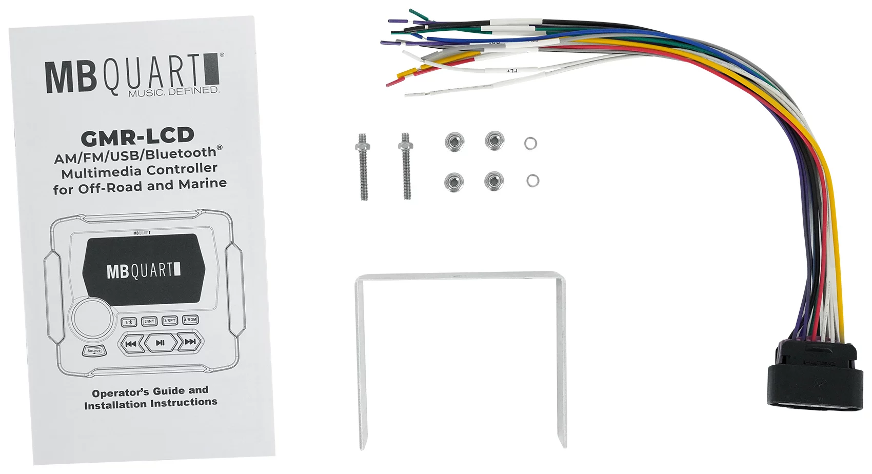 MB Quart GMR-LCD Marine/Boat Bluetooth Receiver+2) Black 6.5