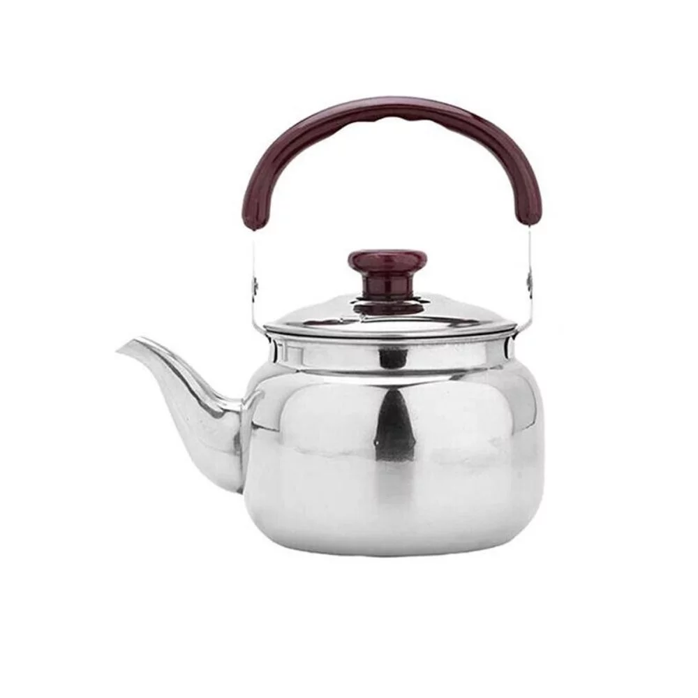 0.5L/0.75L/1L/2L Kitchenware Ergonomic Handle For Gas Stove Camping Water Pot Whistling Kettle Water Kettle Teapot for Trips Teakettle 2000ML
