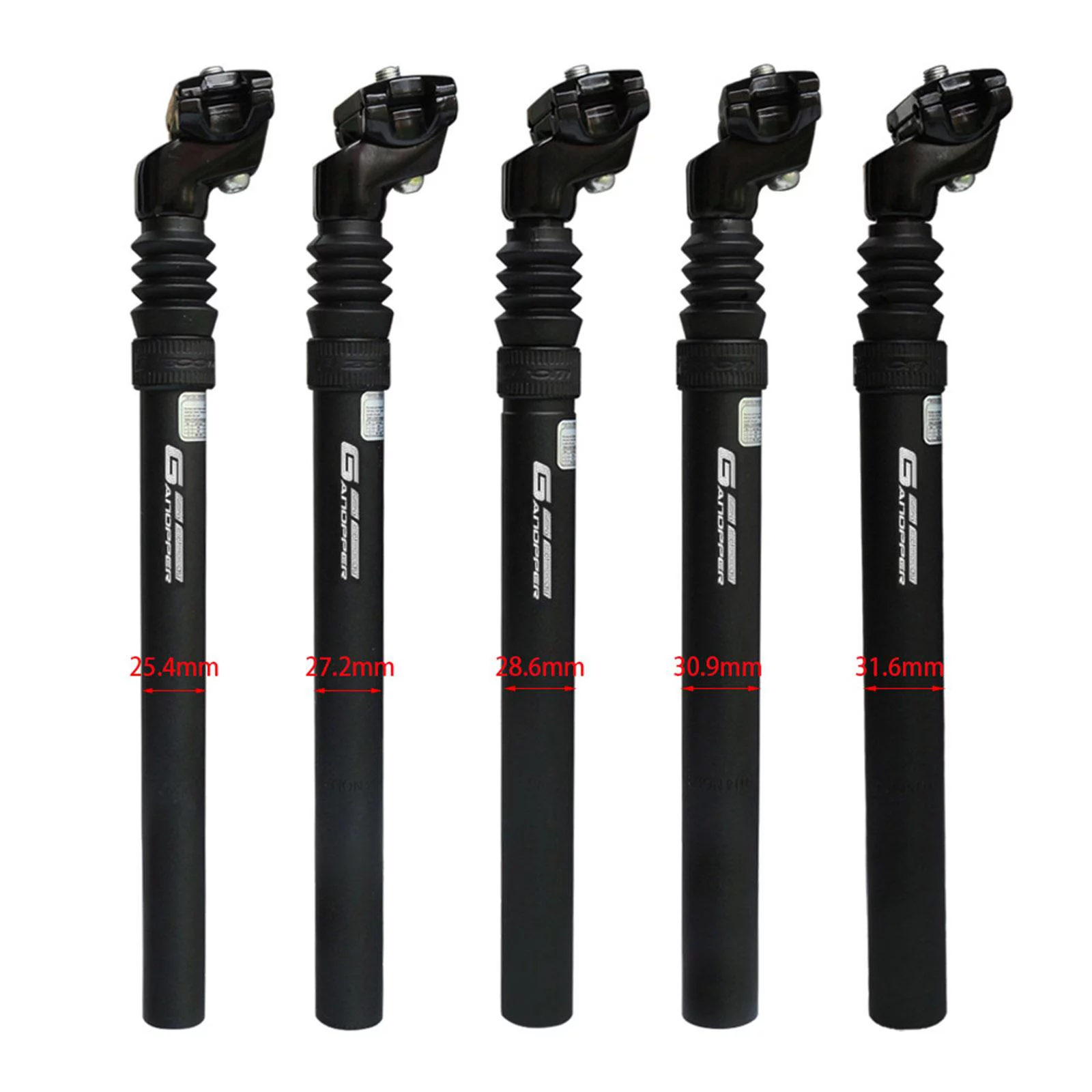 350mm Bike Seatpost Seat Post Saddle Pole - Black, 30.4x350mm