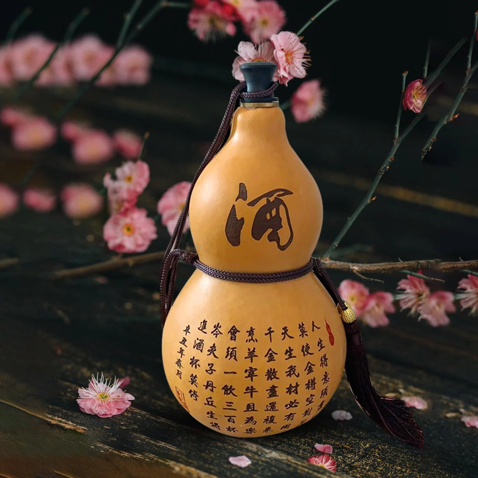 Portable Gourd Water Bottle Calabash Table Decor Kettle Teapot for Fishing , Style A