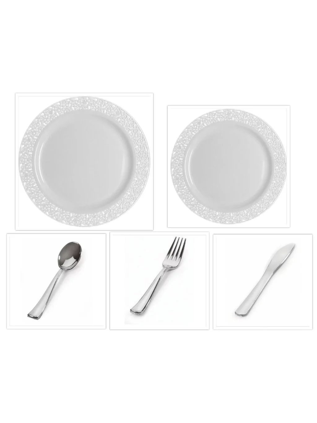 Inspiration White with White Lace Border 10