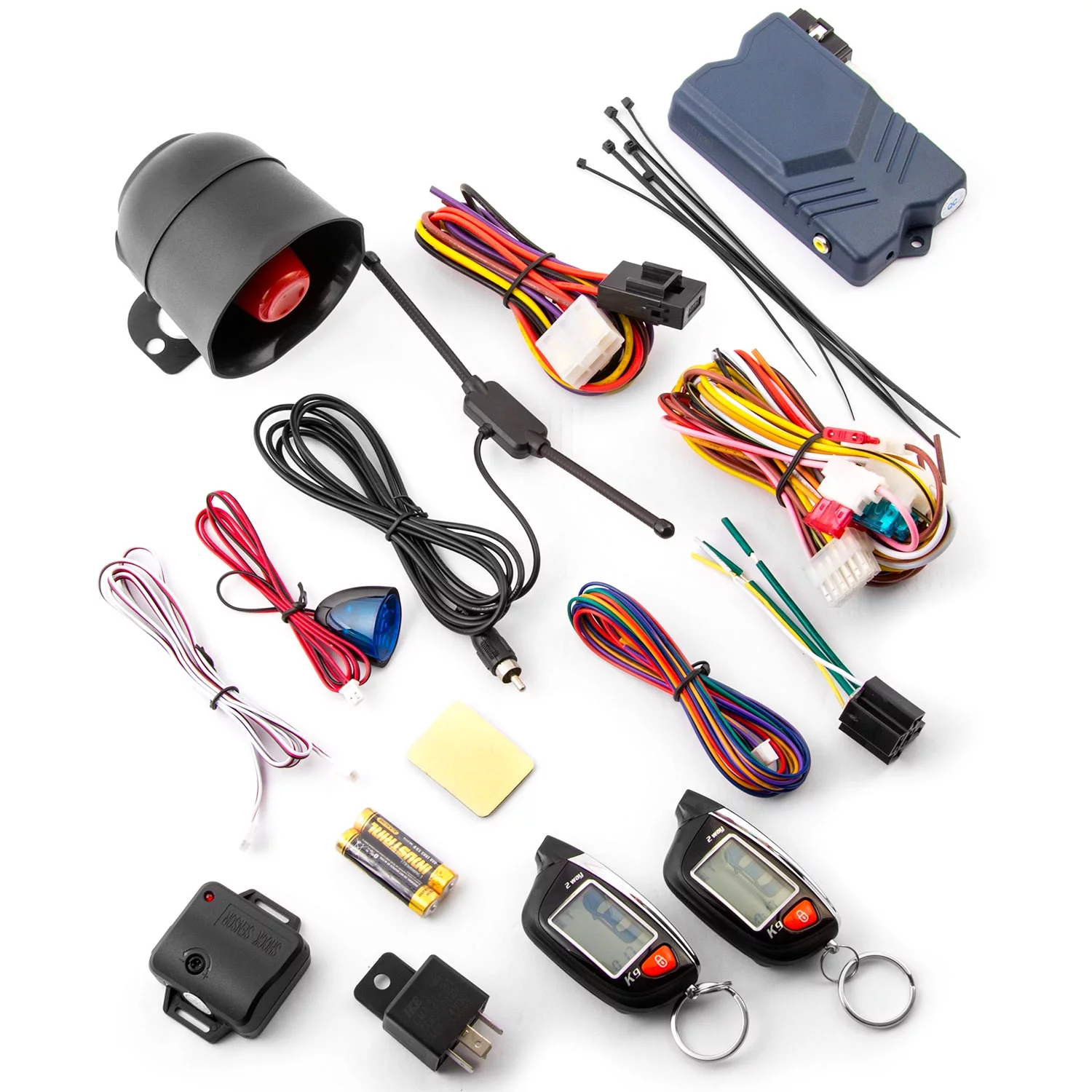 Krator 2-Way Car Alarm Security Alarm with LCD Status Display and Remote Engine Start Compatible with Nissan Maxima NX Pathfinder Rogue Sentra Titan