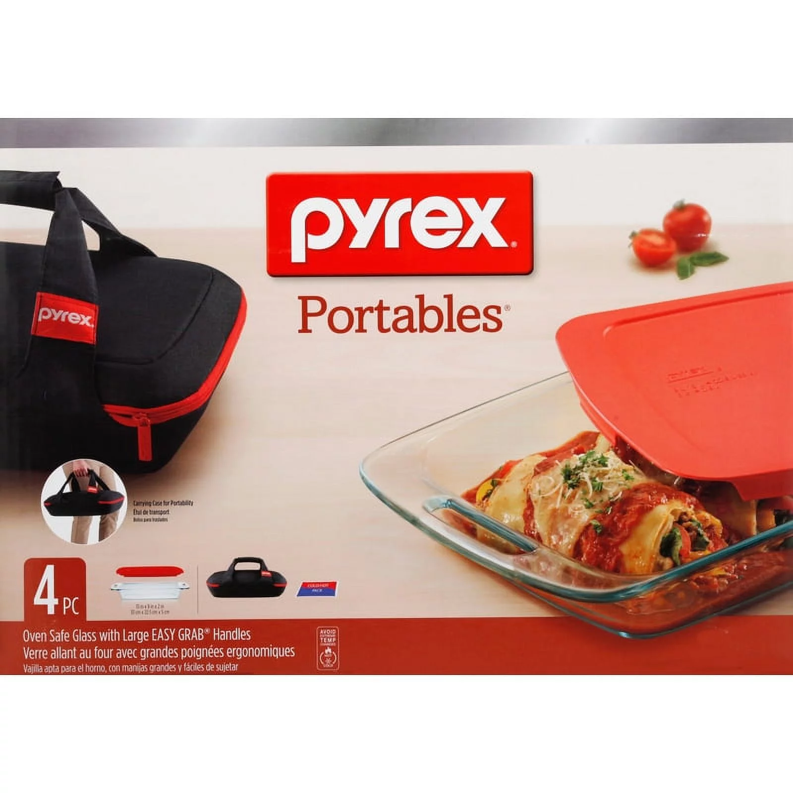 Pyrex 1102266 Pyrex Portable Bakeware Set, 4 Piece