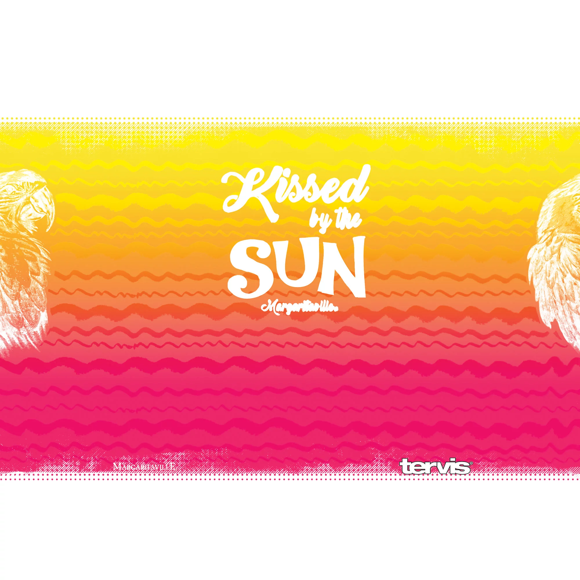 Tervis Margaritaville - Kissed By Sun Triple Walled  Insulated Tumbler Travel Cup Keeps Drinks Cold & Hot, 20oz, Stainless Steel