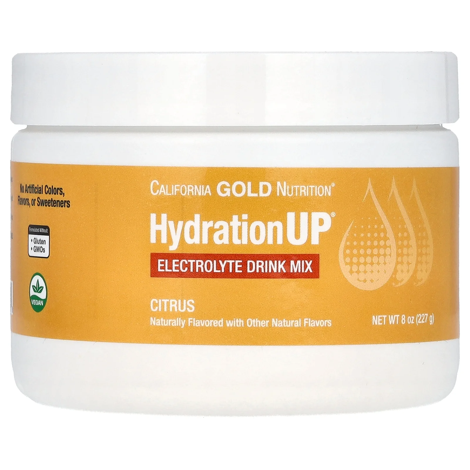 California Gold Nutrition HydrationUP, Electrolyte Drink Mix Powder, Citrus, 8 oz (227 g)