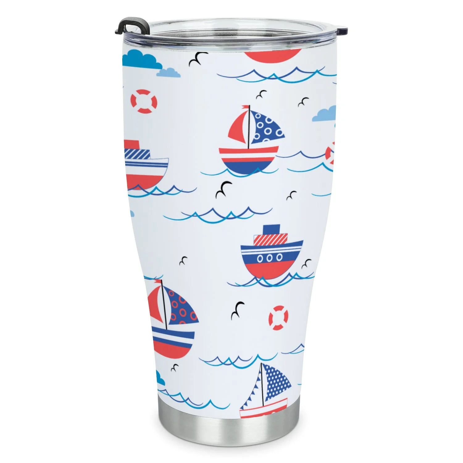 Hidove Stainless Steel Tumbler, Cute Seamless Pattern 30oz Leak Proof & Stainless Steel Bottle for Hot & Cold Drinks - Coffee Travel Mug, Water Metal Canteen, Thermal Cup