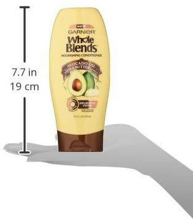Garnier Whole Blends Haircare - Nourishing Shampoo & Conditioner Set - With Avocado Oil & Shea Butter Extracts - Net Wt. 12.5 FL OZ (370 mL) Per Bottle - One Set