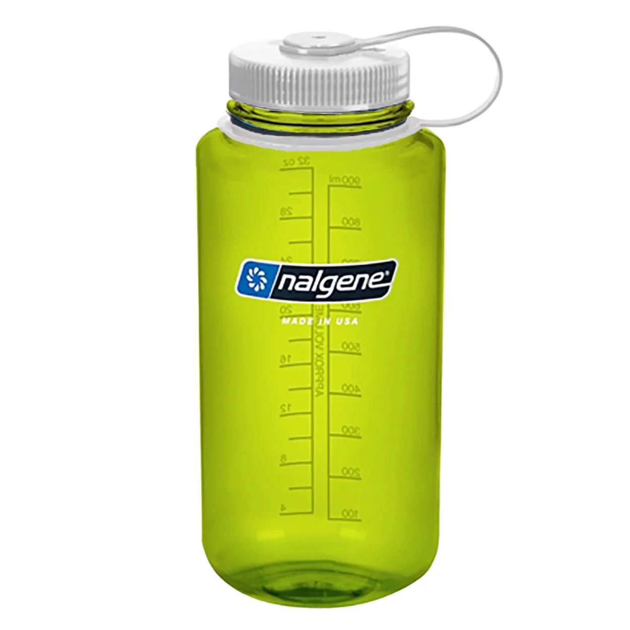Nalgene Wide Mouth Bottle - 32 oz., Green w/ White Cap