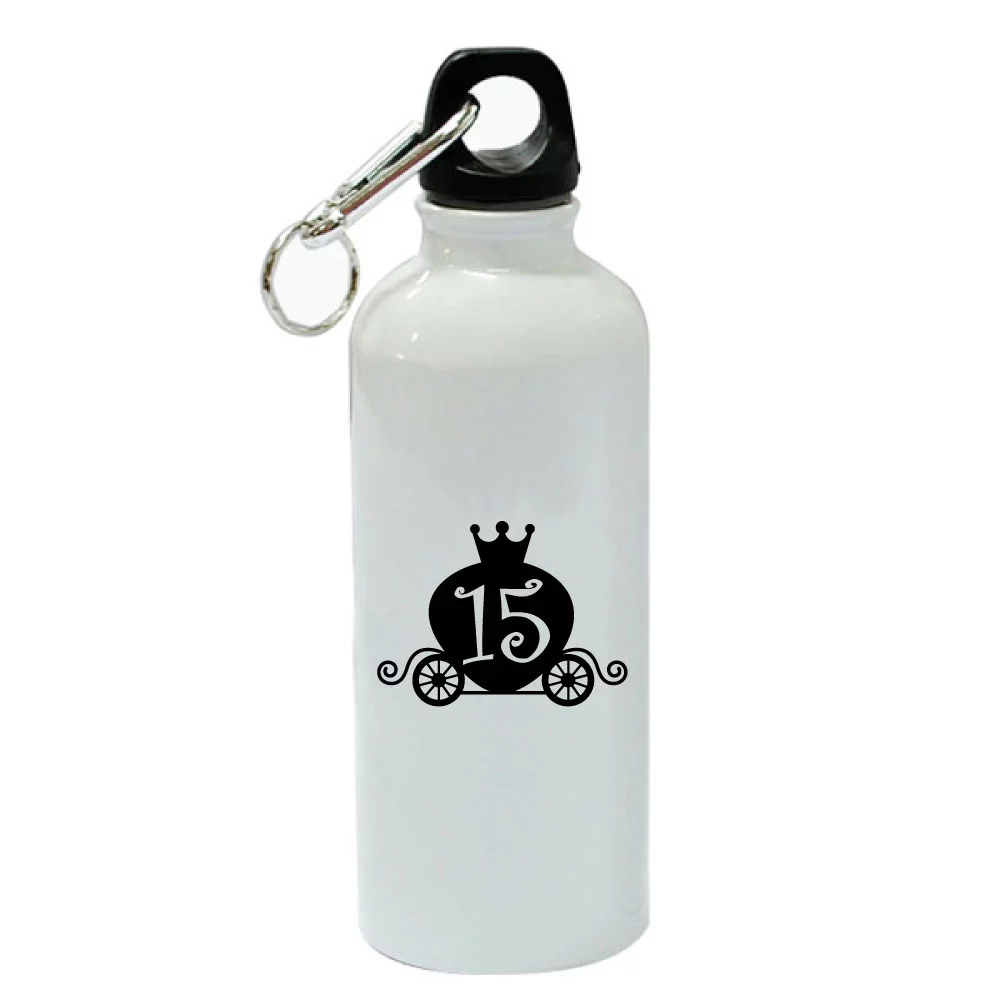 Princess Coach White Aluminum Sports 20 oz Water Bottle