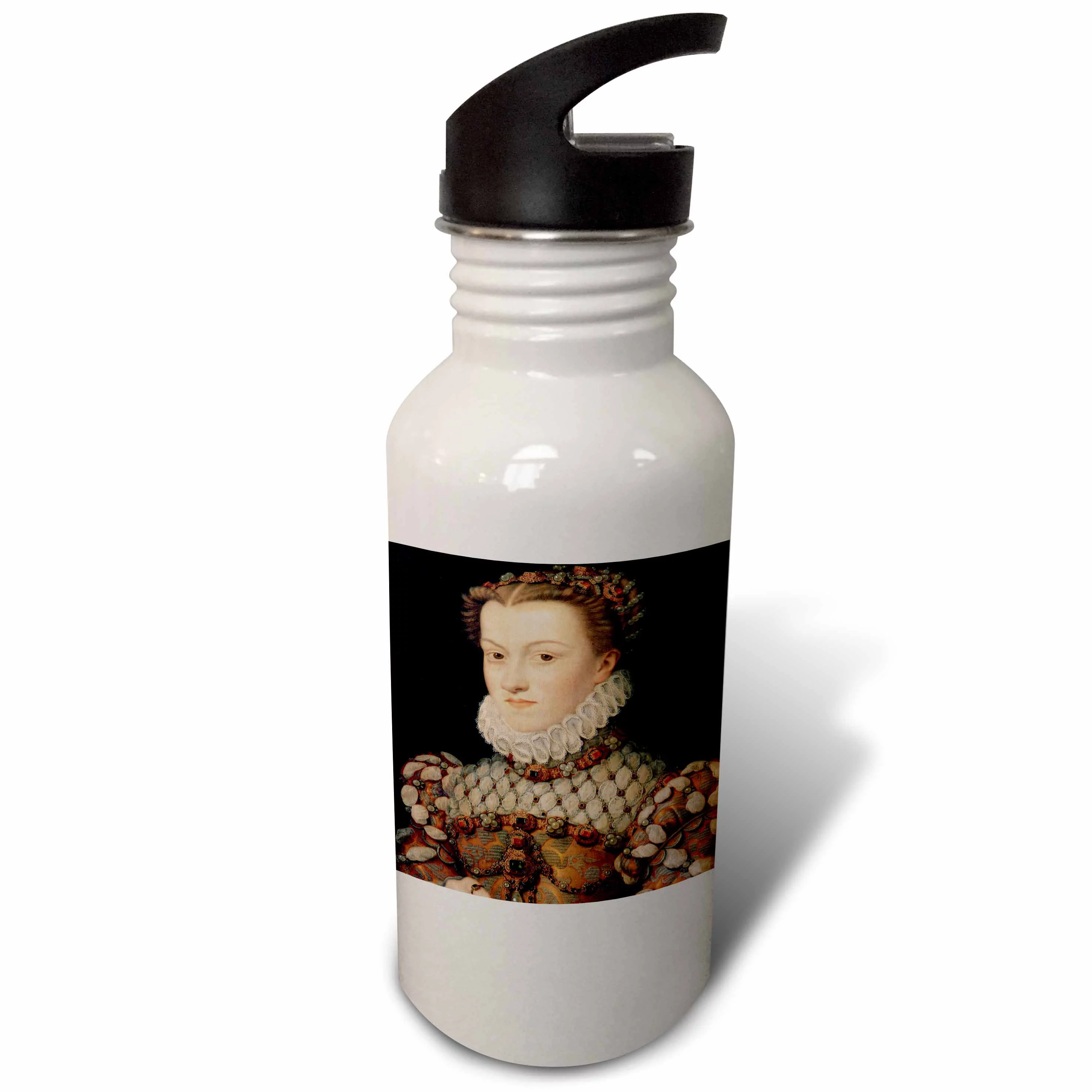 Elizabeth of Austria, Queen of France by Francois Clouet 21 oz Sports Water Bottle wb-169664-1