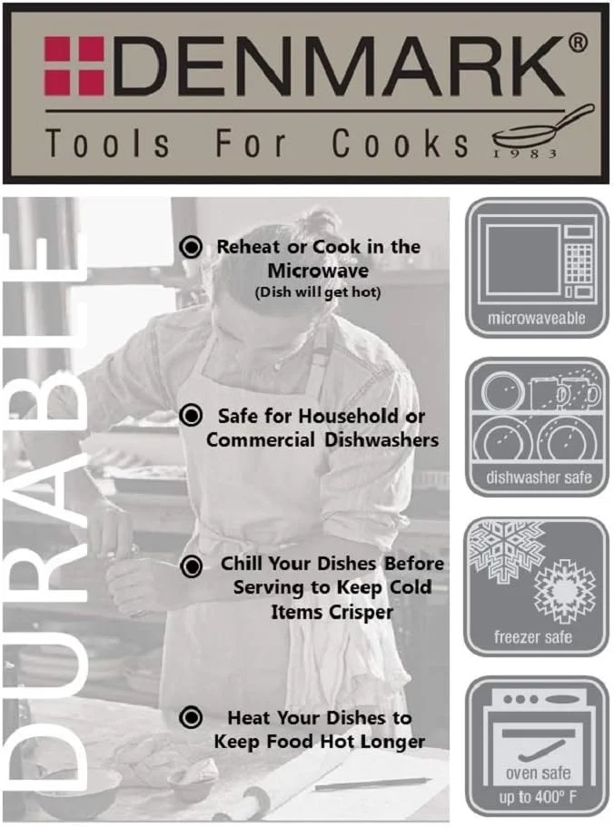 Denmark White Porcelain Chip Resistant Scratch Resistant Grade Serveware, 3 Piece Serving Bowl Set