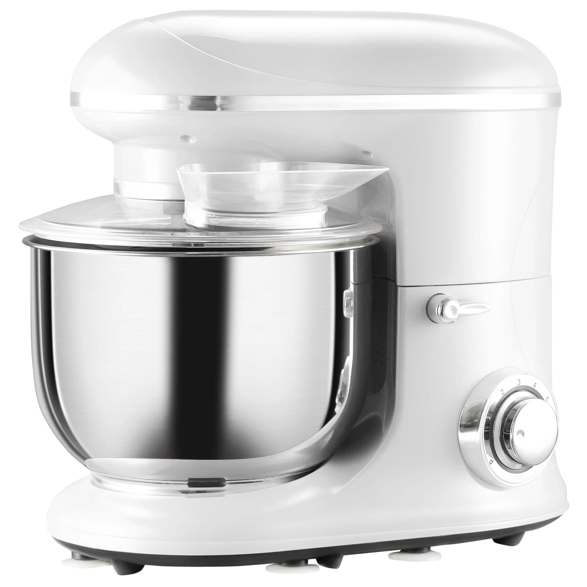 High-Powered Kitchen Electric Mixer - Stand Mixer with 6Qt Stainless Steel Mixing Bowl, Beater, Dough Hook and Splash Guard - 12.85 - Elevate your baking with our versatile mixer!