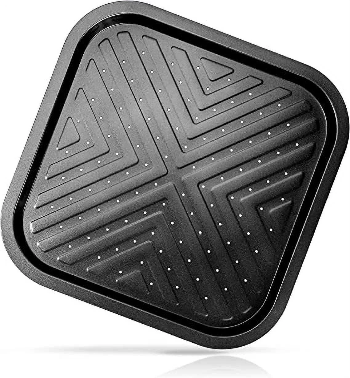 NutriChef Non-Stick Oven Crisper Pan, Deluxe Carbon Steel Bake Pan, Quality Metal Bakeware (Black)