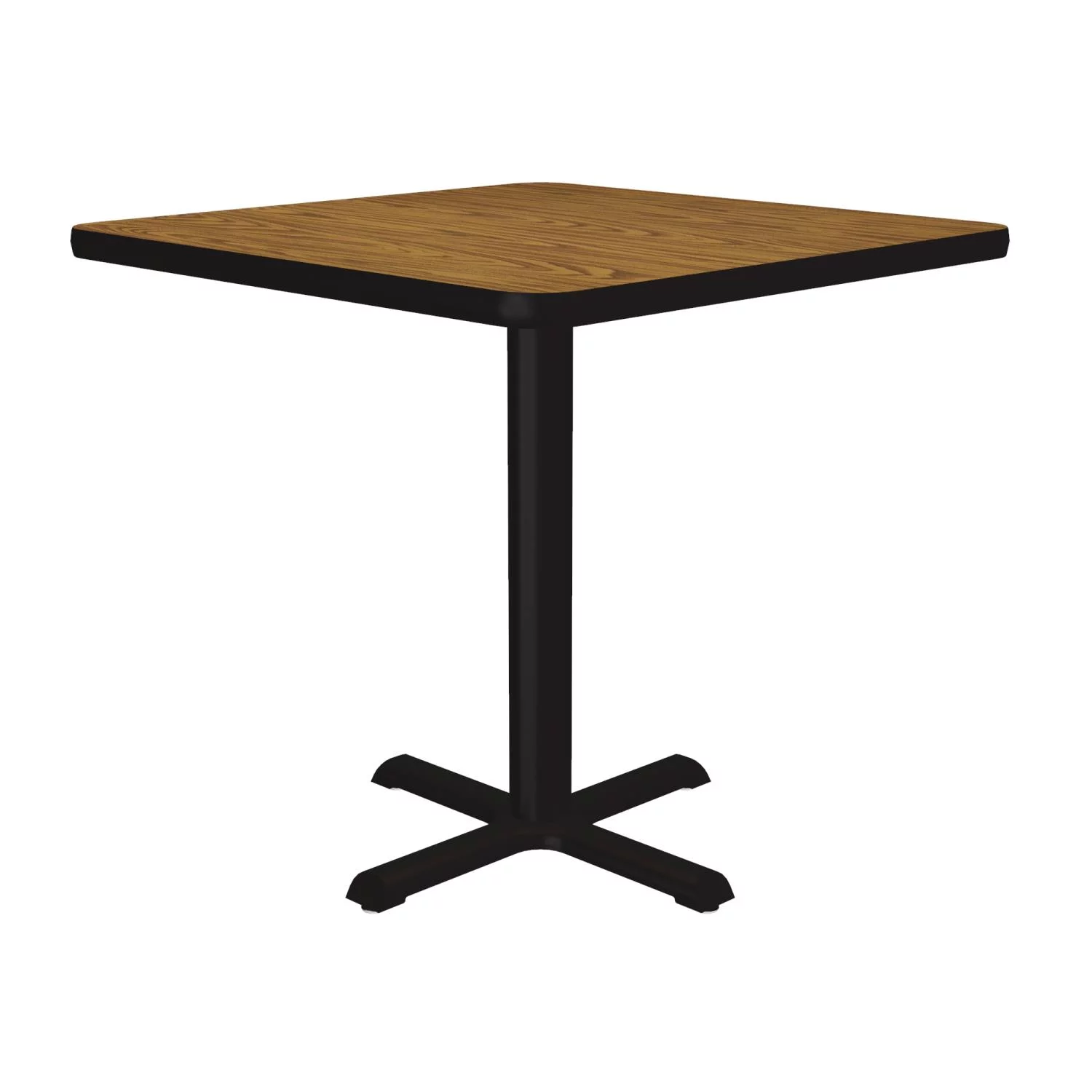 Correll Square Laminate Cafe And Breakroom Table With Medium Oak BXT30TFS-06