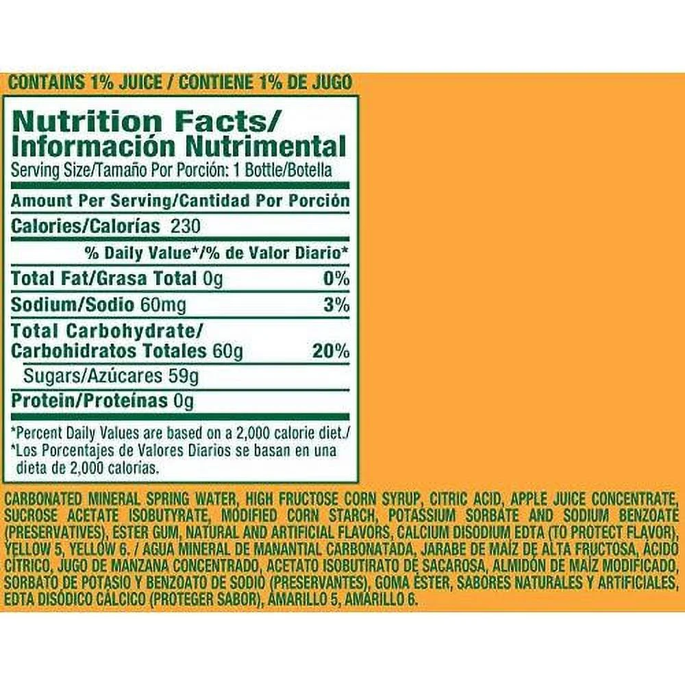 Naranjada Mineral Spring Water, 20.3 Fluid Ounce Bottle (Pack Of 12)