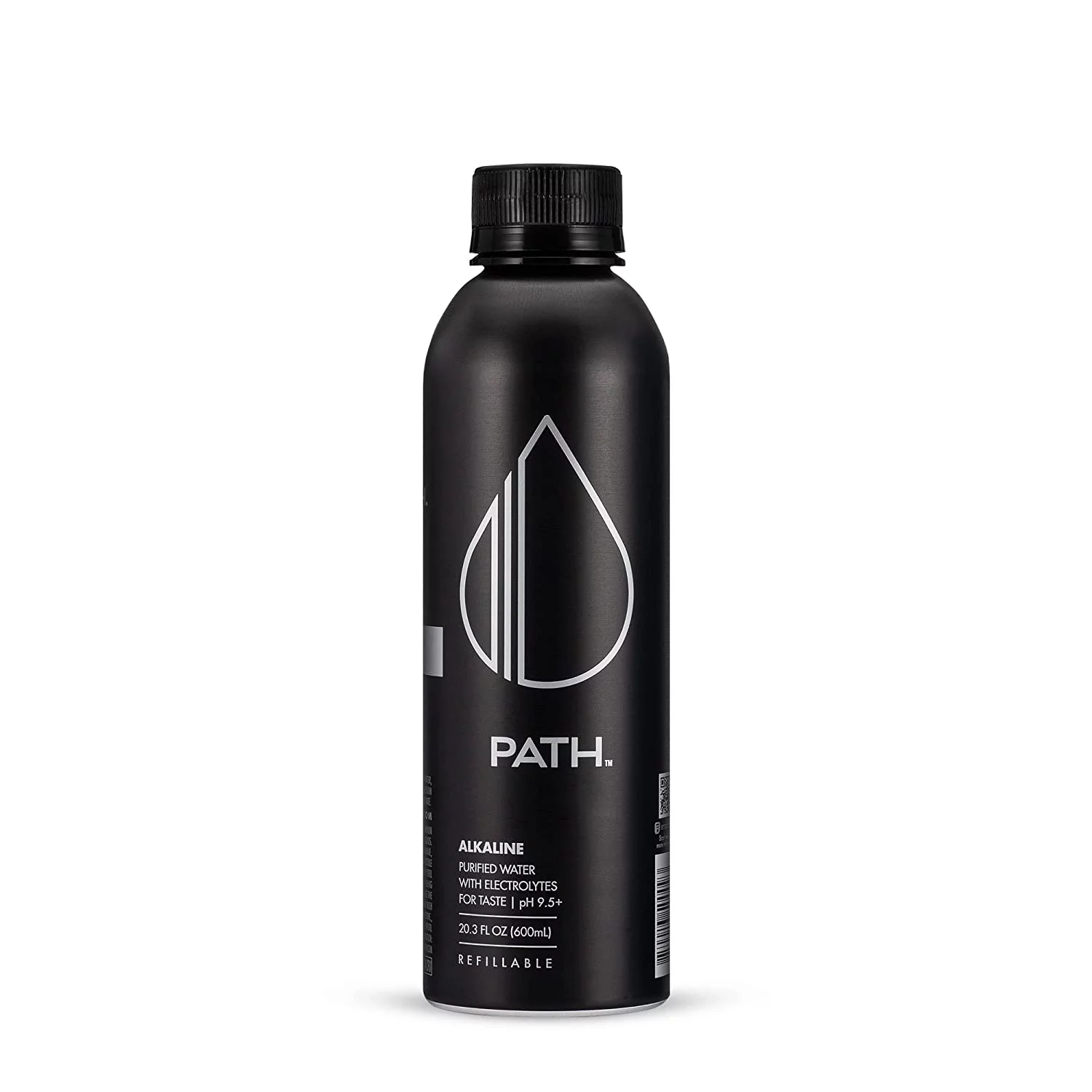 PATH Water Alkaline Bottled Water in Reusable Aluminum Bottle, 20.3 fl oz, 18 Pack