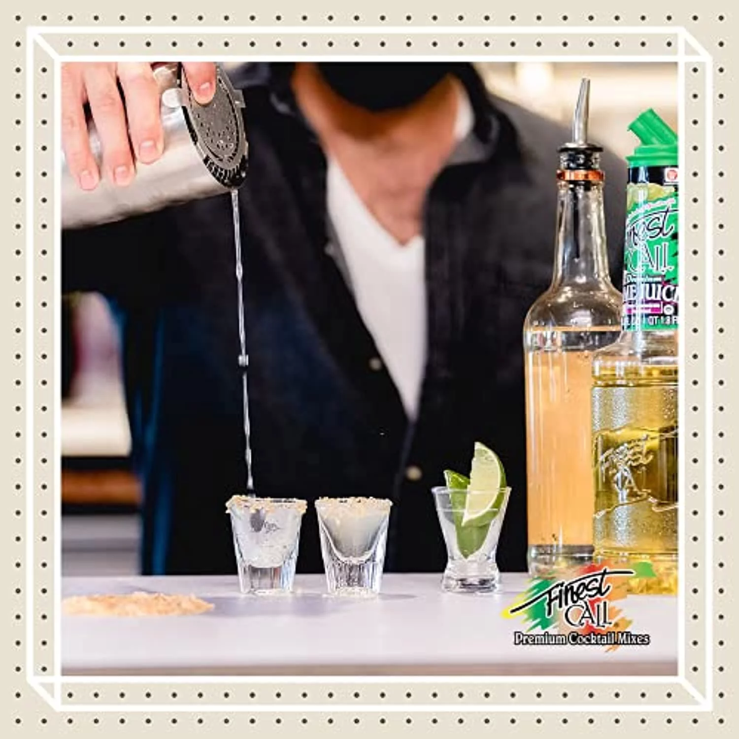 Finest Call Premium Lime Juice Drink Mix, 1 Liter Bottle (33.8 Fl Oz), Pack Of 3