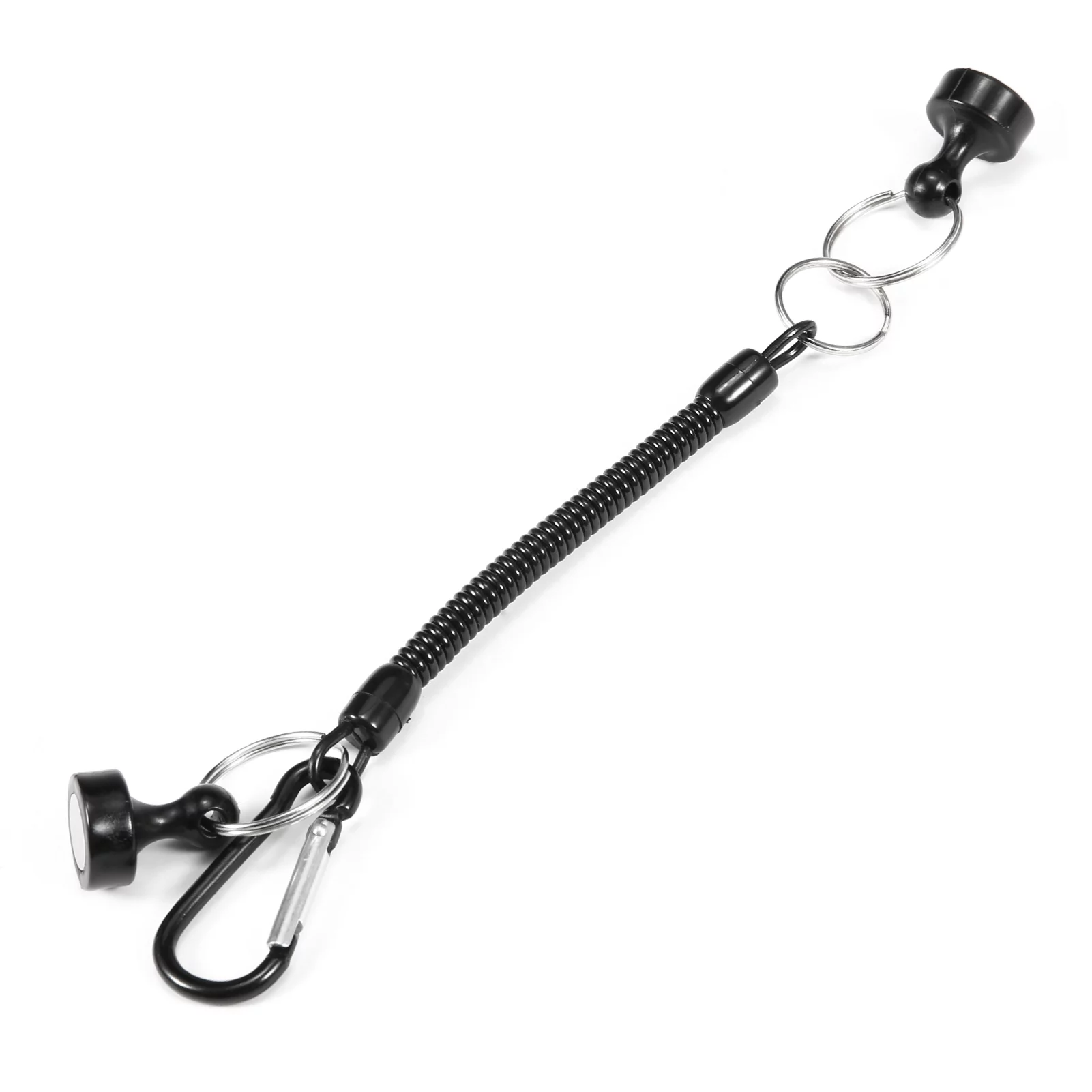 Lixada Coil Lanyard,Net Release Coil Carabiner Clip Retention Rope 6pcs Buzhi Qisuo Siuke Fly - 6/pk Huiop